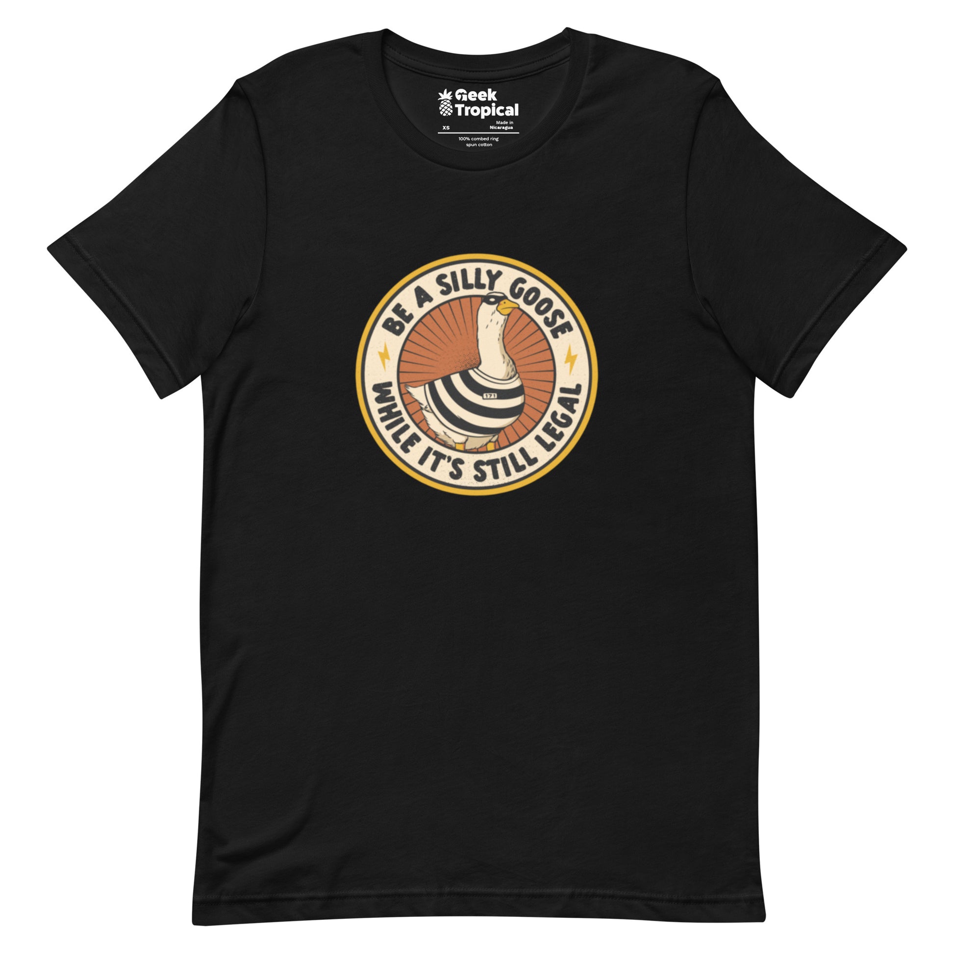 Be A Silly Goose While Legal T-Shirt Geek Nerd Animal Patterns Design by Tobe Fonseca FLOW DESC WRITING