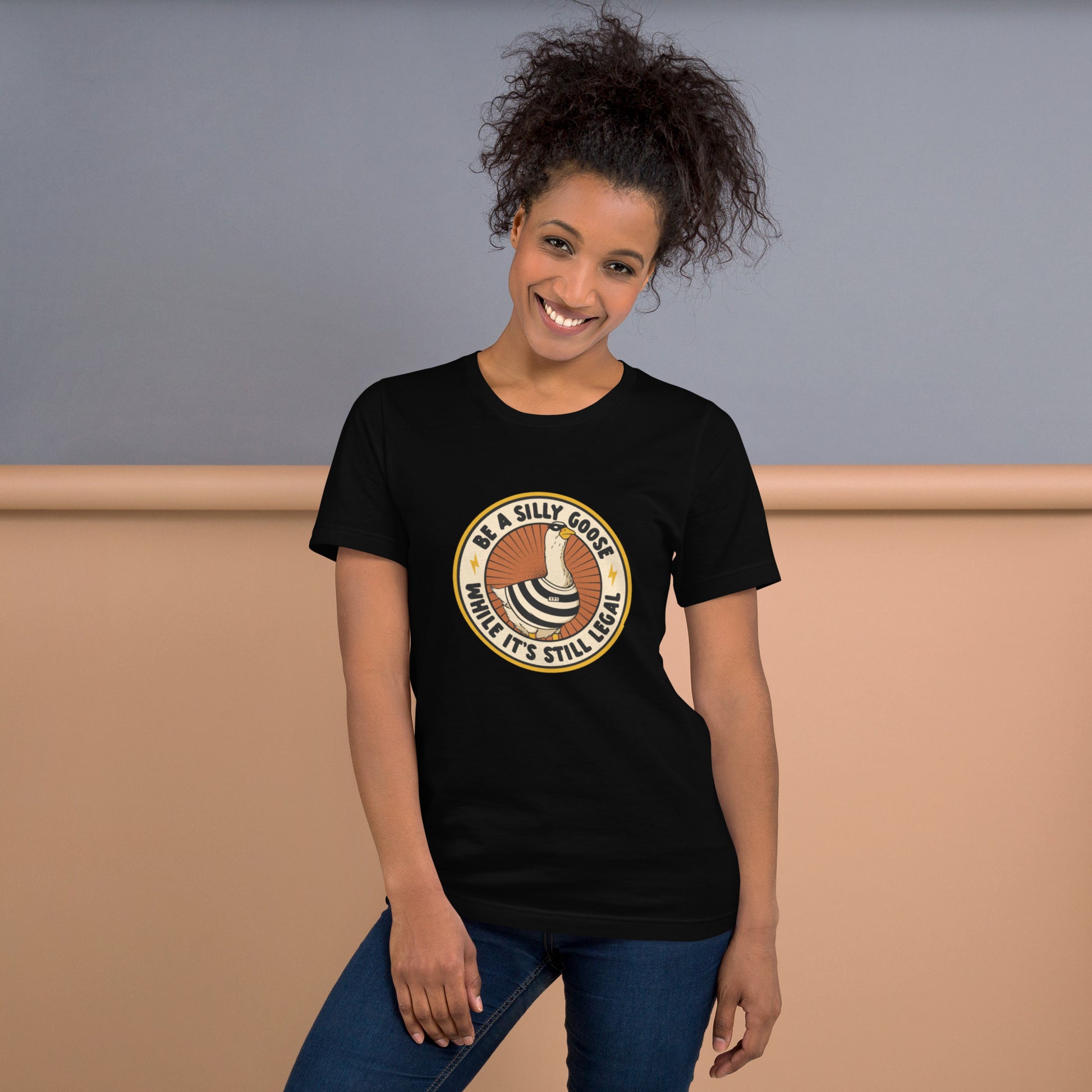 Be A Silly Goose While Legal T-Shirt Geek Nerd Animal Patterns Design by Tobe Fonseca FLOW DESC WRITING