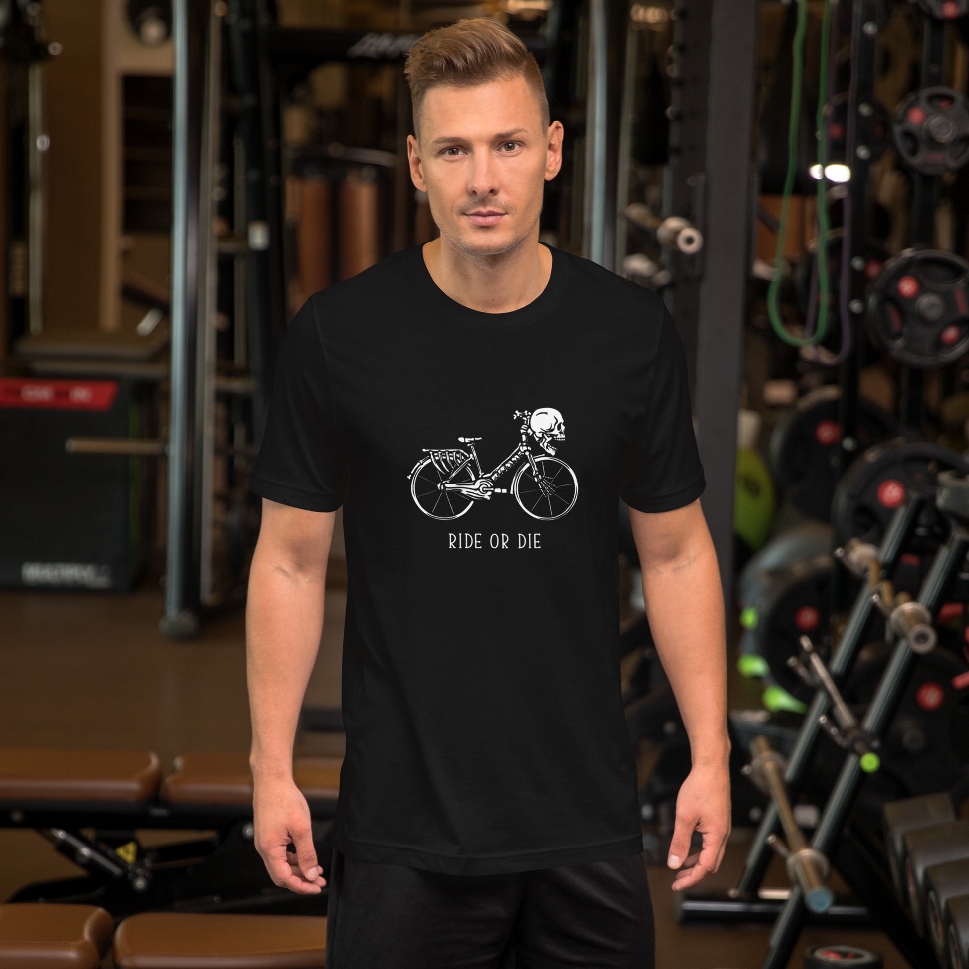 Ride or Die Skeleton Bike T-Shirt Geek Nerd Design by Tobe Fonseca FLOW DESC WRITING Funny Prints