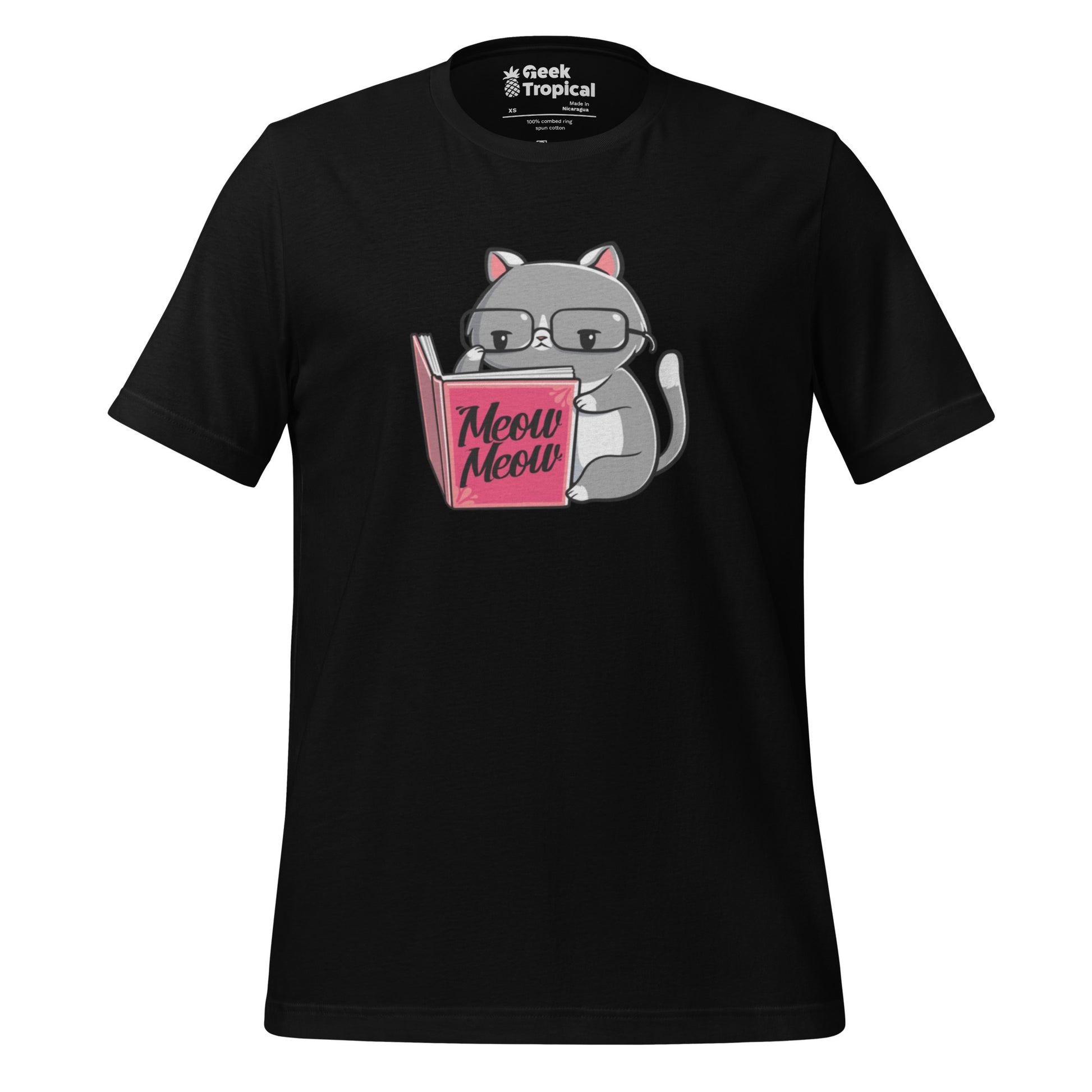 Books For Cats T-Shirt Geek Nerd Animal Patterns Book Prints Design by Tobe Fonseca