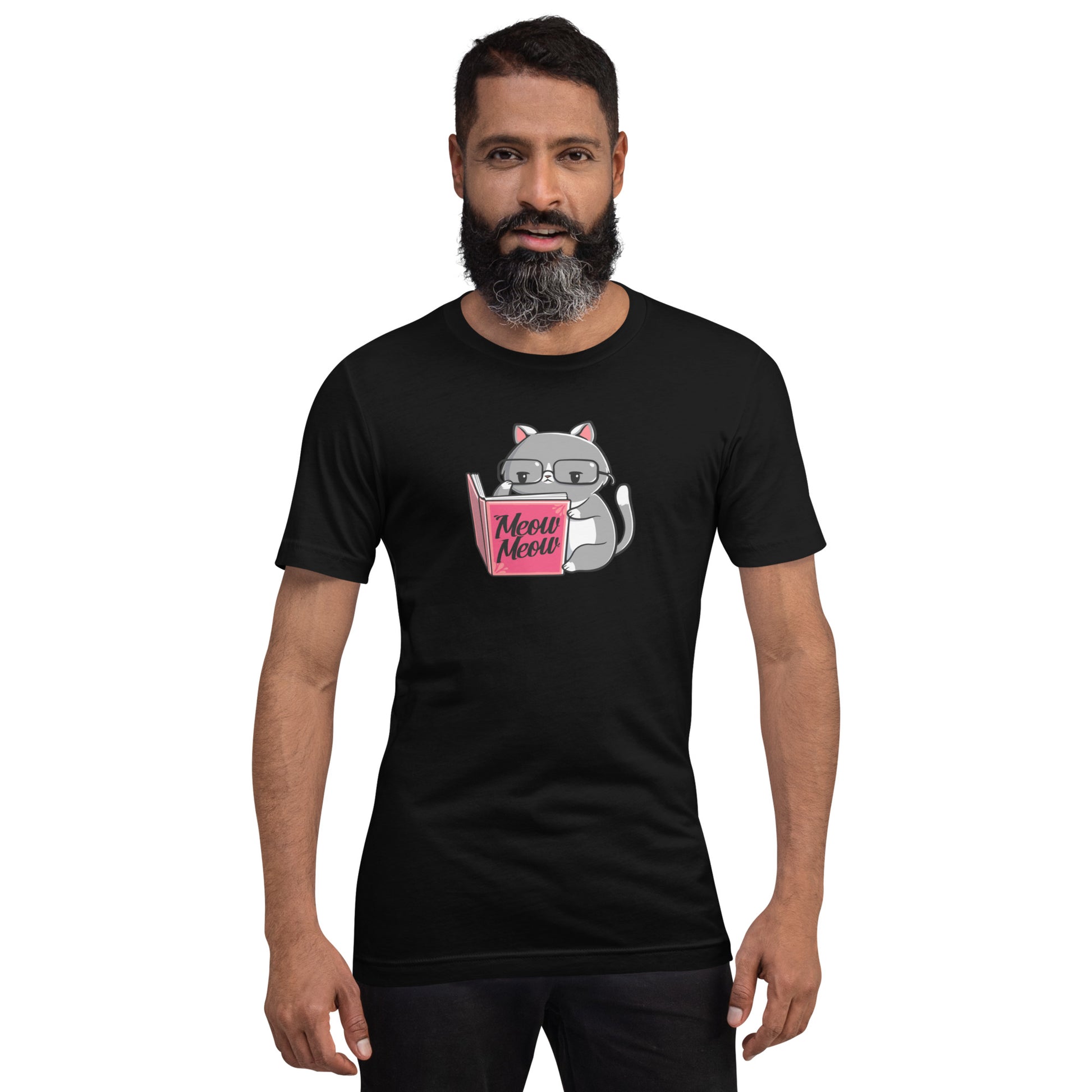 Books For Cats T-Shirt Geek Nerd Animal Patterns Book Prints Design by Tobe Fonseca