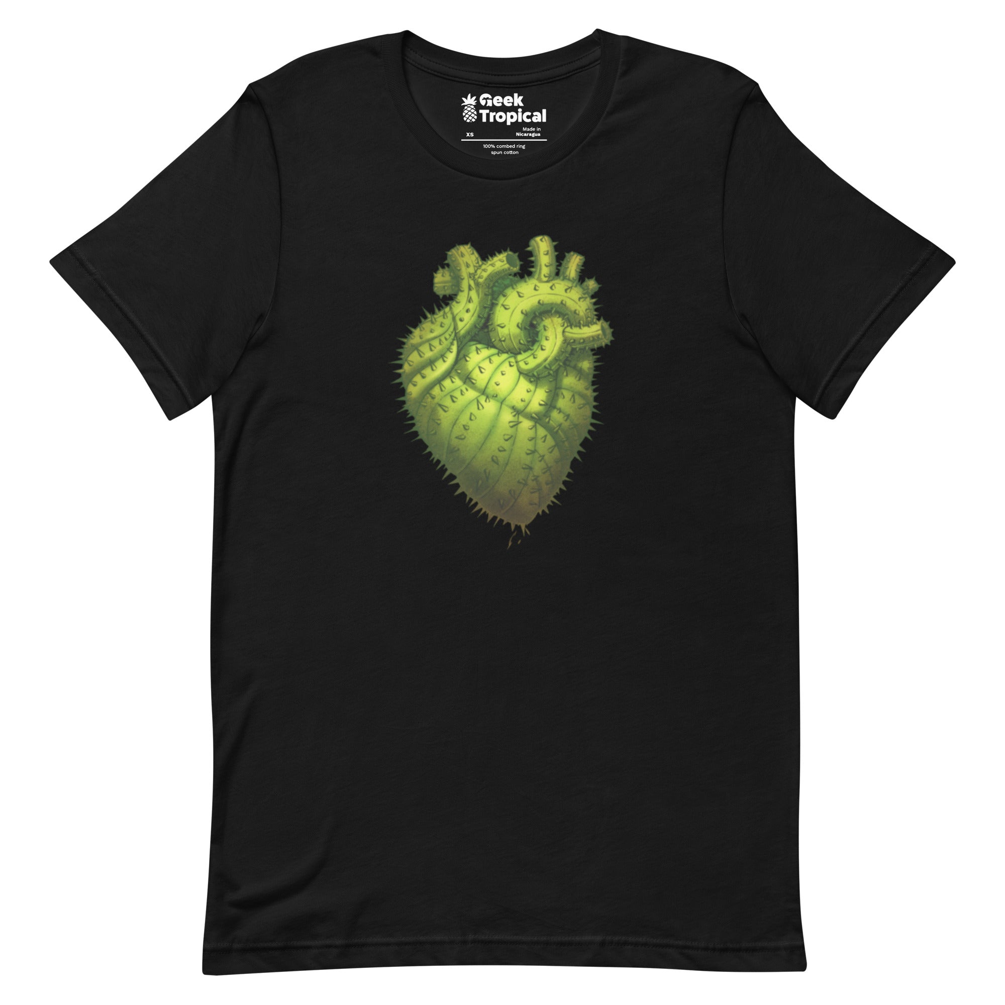 Cactus Heart T-Shirt Geek Nerd Botany Print Design by Tobe Fonseca FLOW DESC WRITING