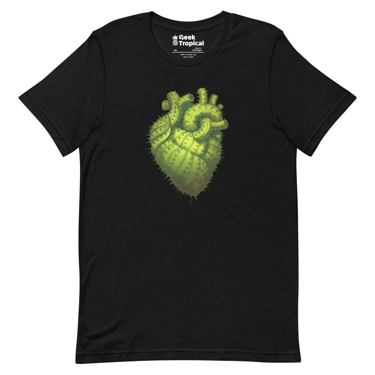 Cactus Heart T-Shirt Geek Nerd Botany Print Design by Tobe Fonseca FLOW DESC WRITING