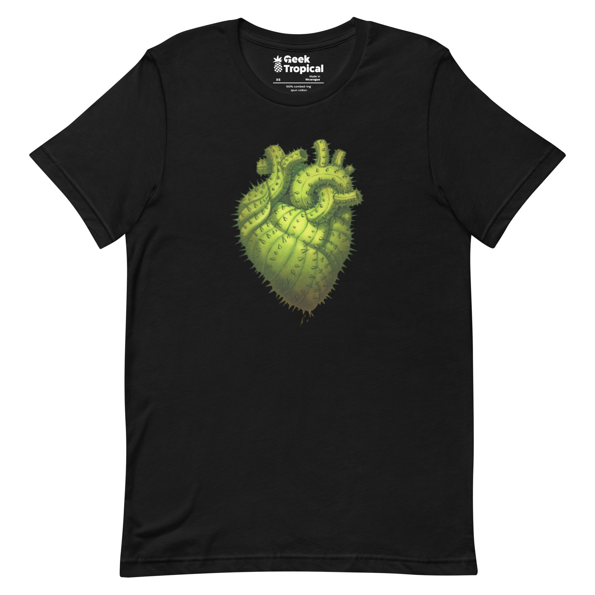 Cactus Heart T-Shirt Geek Nerd Botany Print Design by Tobe Fonseca FLOW DESC WRITING