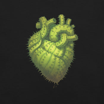 Cactus Heart T-Shirt Geek Nerd Botany Print Design by Tobe Fonseca FLOW DESC WRITING