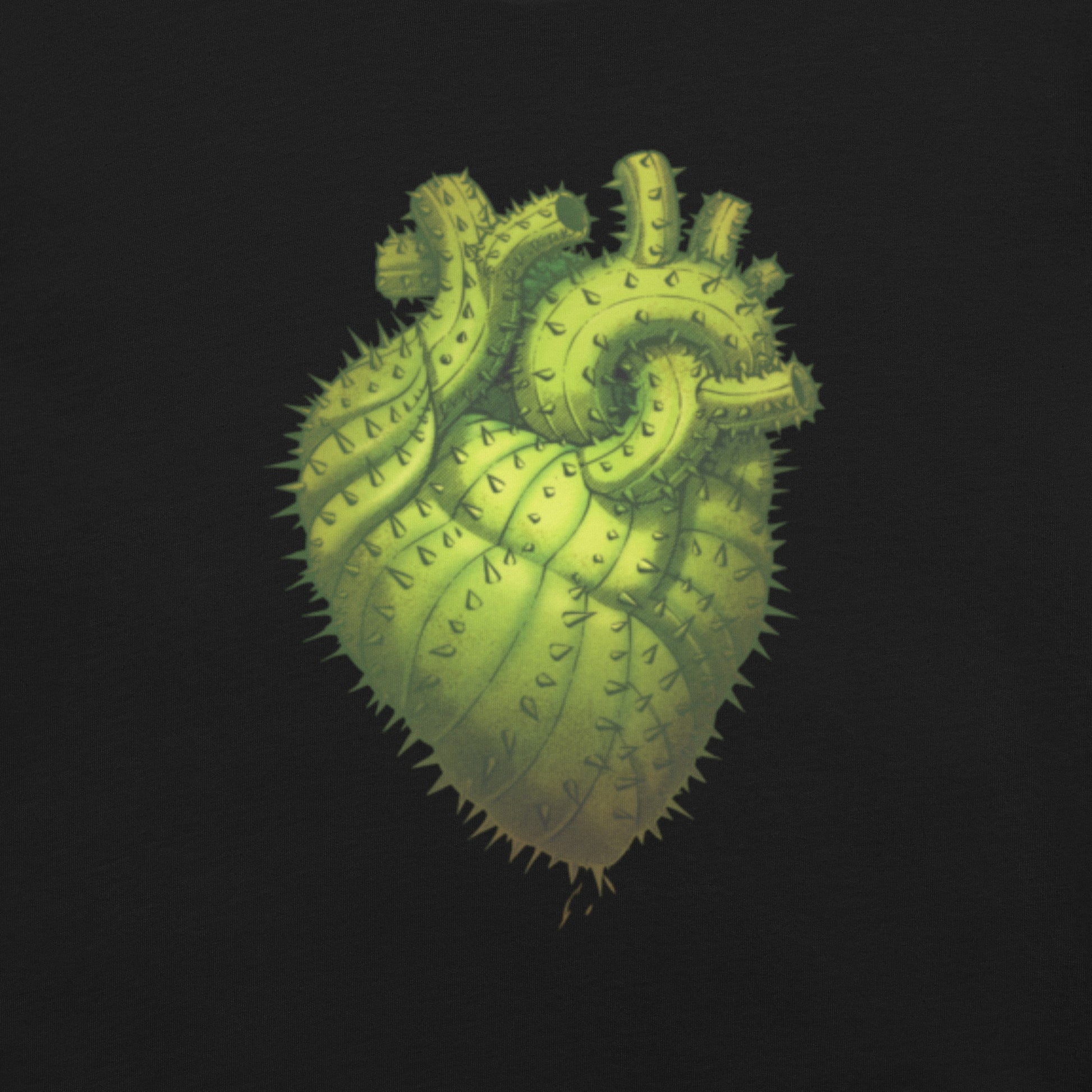 Cactus Heart T-Shirt Geek Nerd Botany Print Design by Tobe Fonseca FLOW DESC WRITING