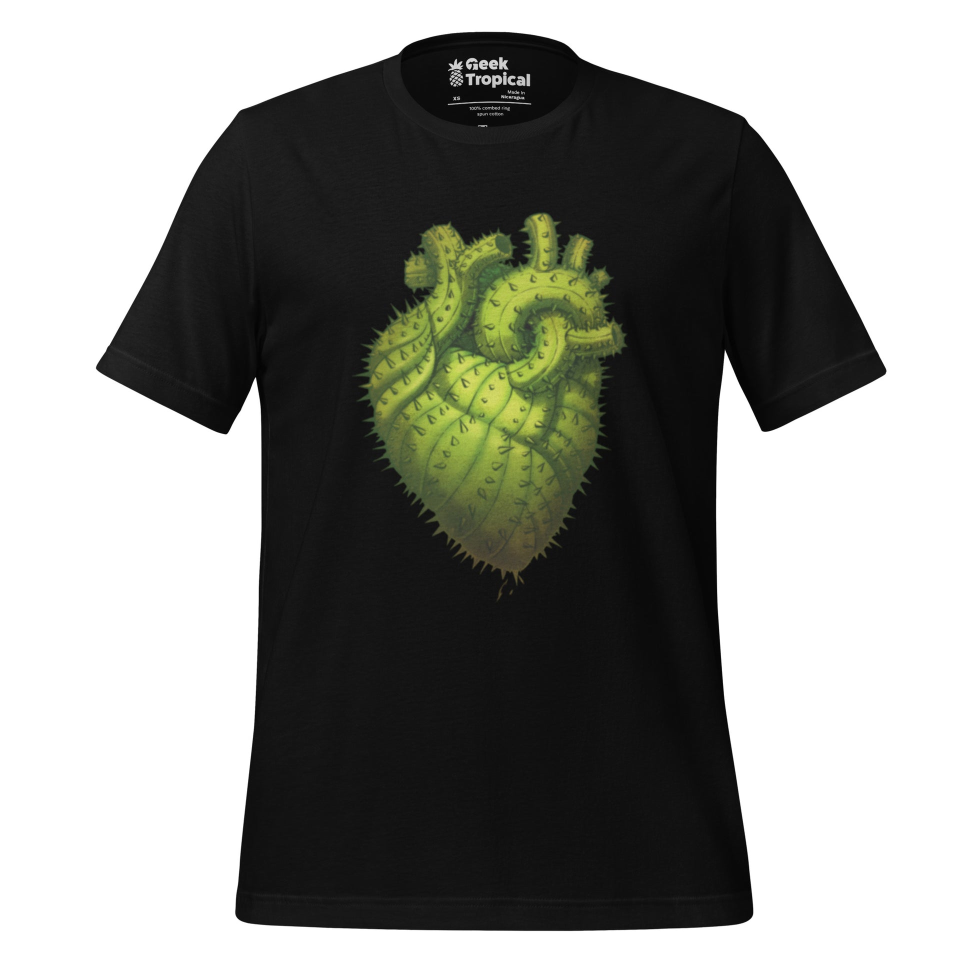 Cactus Heart T-Shirt Geek Nerd Botany Print Design by Tobe Fonseca FLOW DESC WRITING