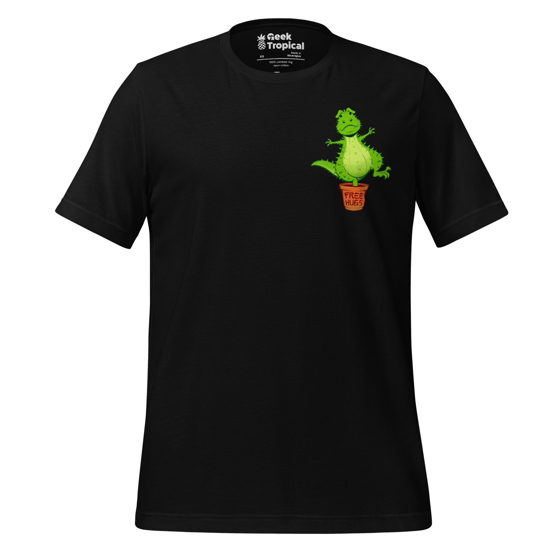 Cactus T - Rex Free Hugs T-Shirt Geek Nerd Botany Print Design by Tobe Fonseca dinosaur print