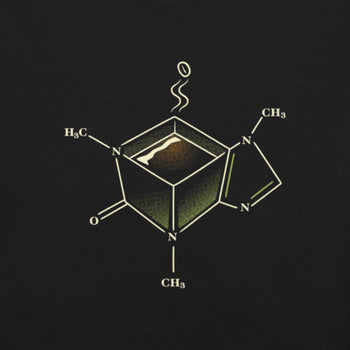 Caffeine Molecule Coffe Mug T-Shirt Geek Nerd Design by Tobe Fonseca FLOW DESC WRITING science print