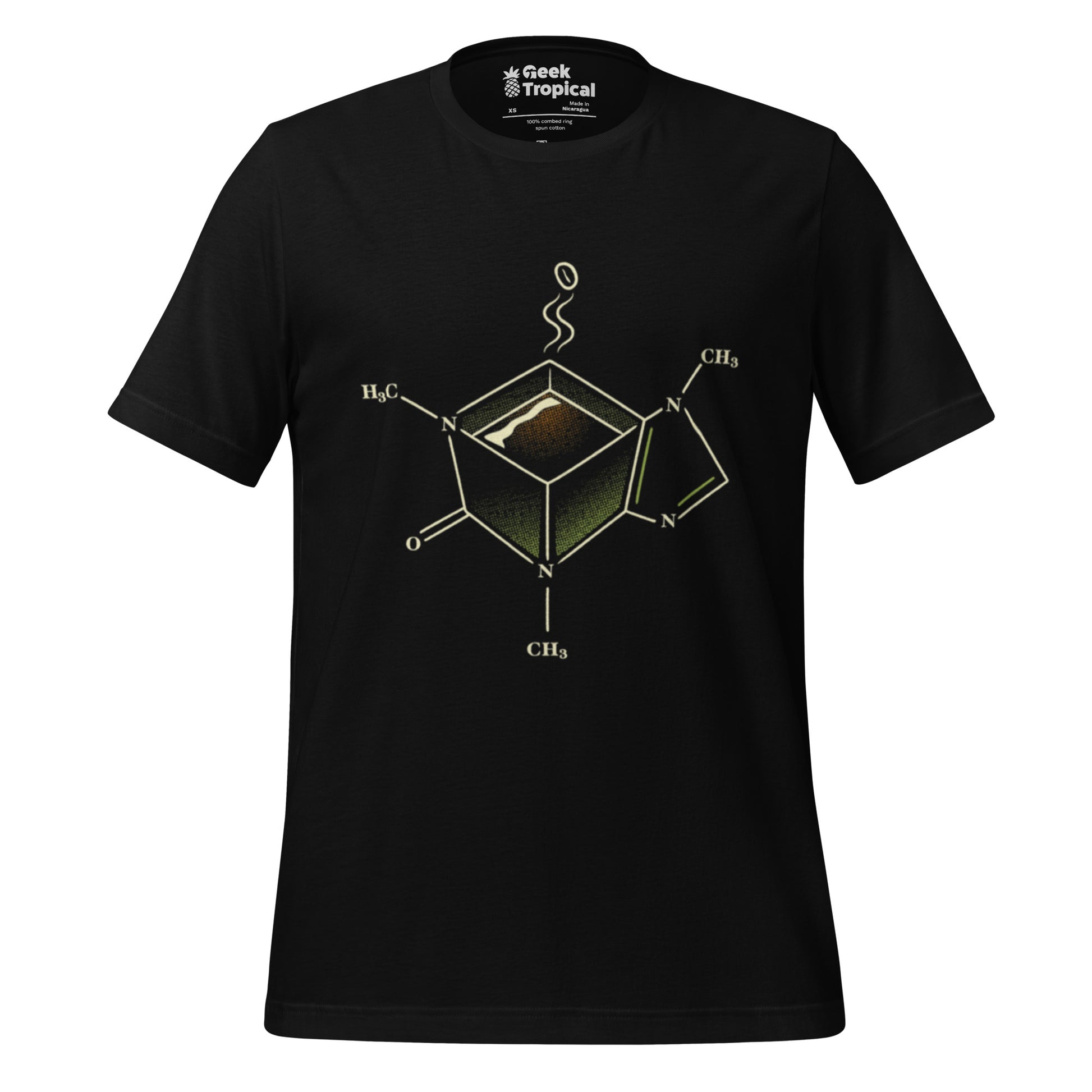 Caffeine Molecule Coffe Mug T-Shirt Geek Nerd Design by Tobe Fonseca FLOW DESC WRITING science print