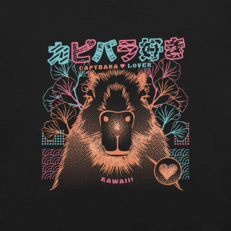 Capybara Neon Ramen T-Shirt Geek Nerd Animal Patterns Anime Design by Tobe Fonseca