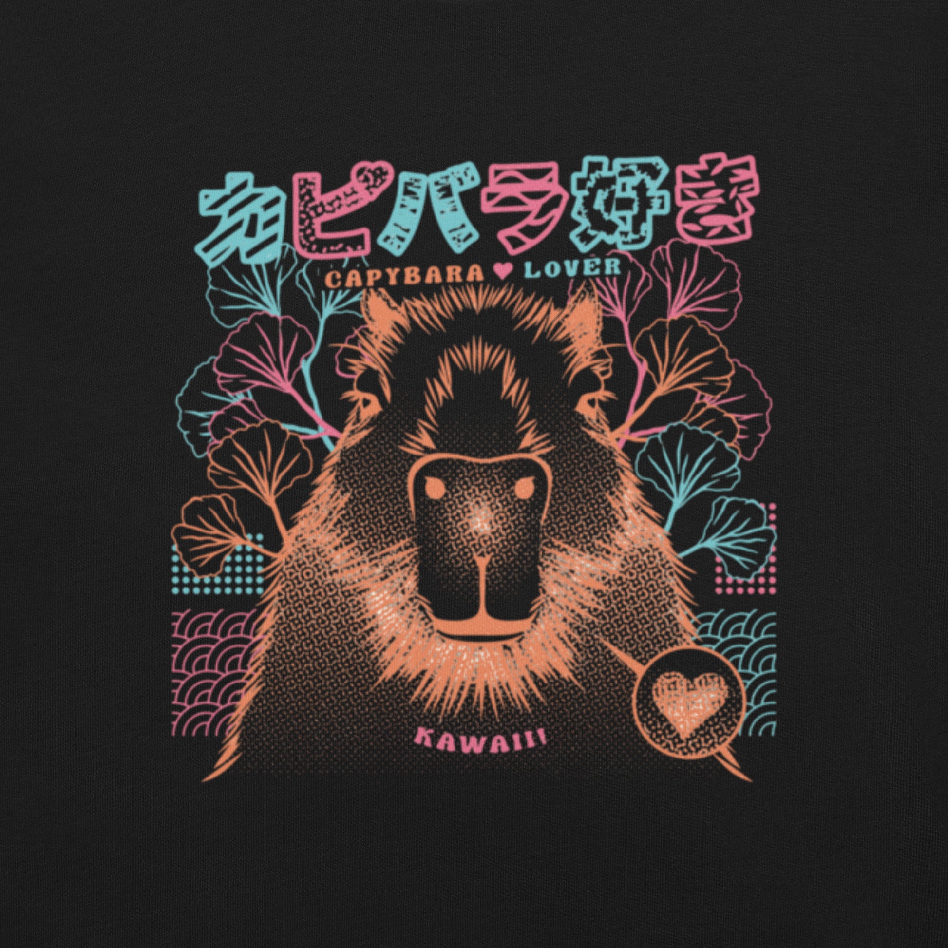 Capybara Neon Ramen T-Shirt Geek Nerd Animal Patterns Anime Design by Tobe Fonseca