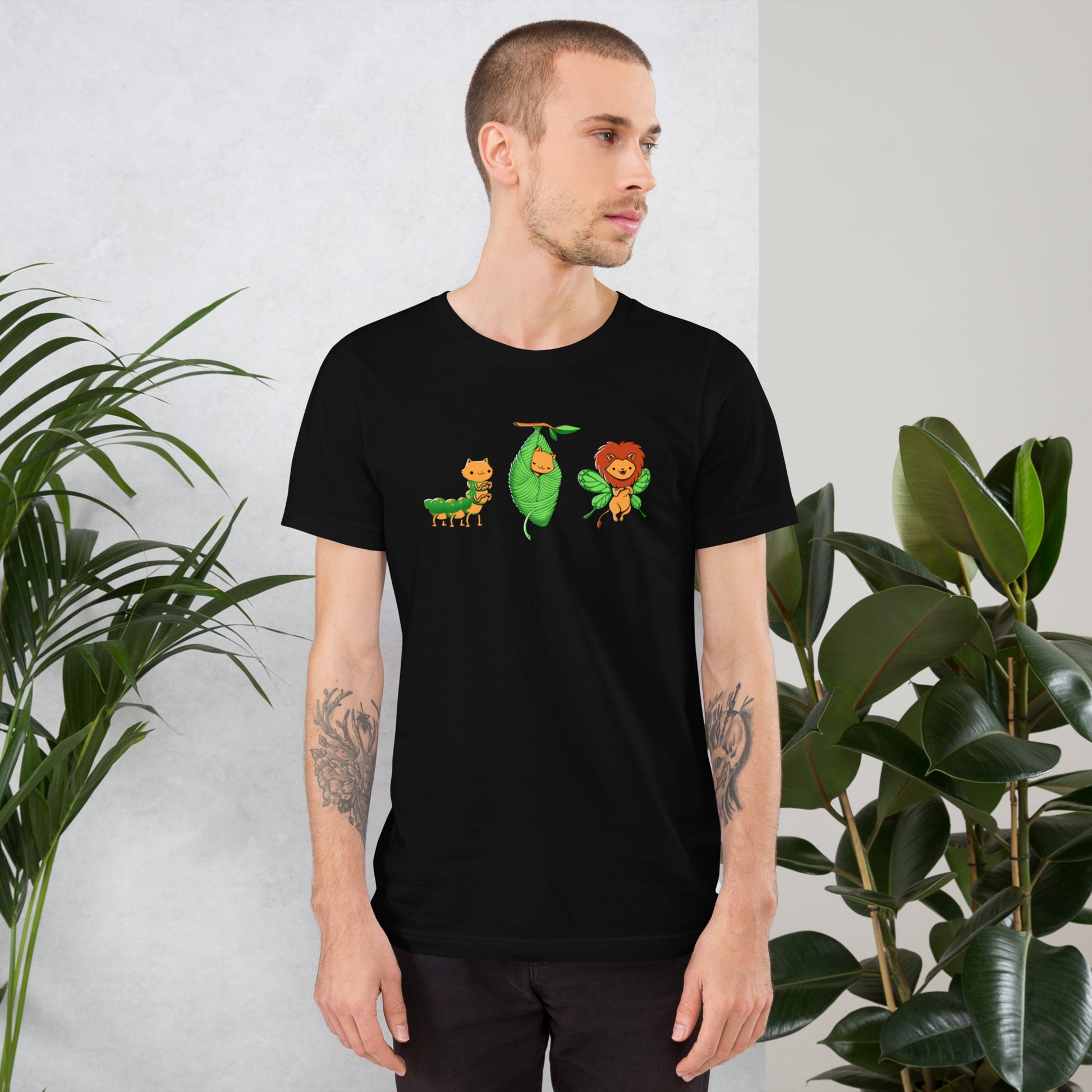 Cat - Erpillar T-Shirt Geek Nerd Animal Patterns Design by Tobe Fonseca Fantasy Prints