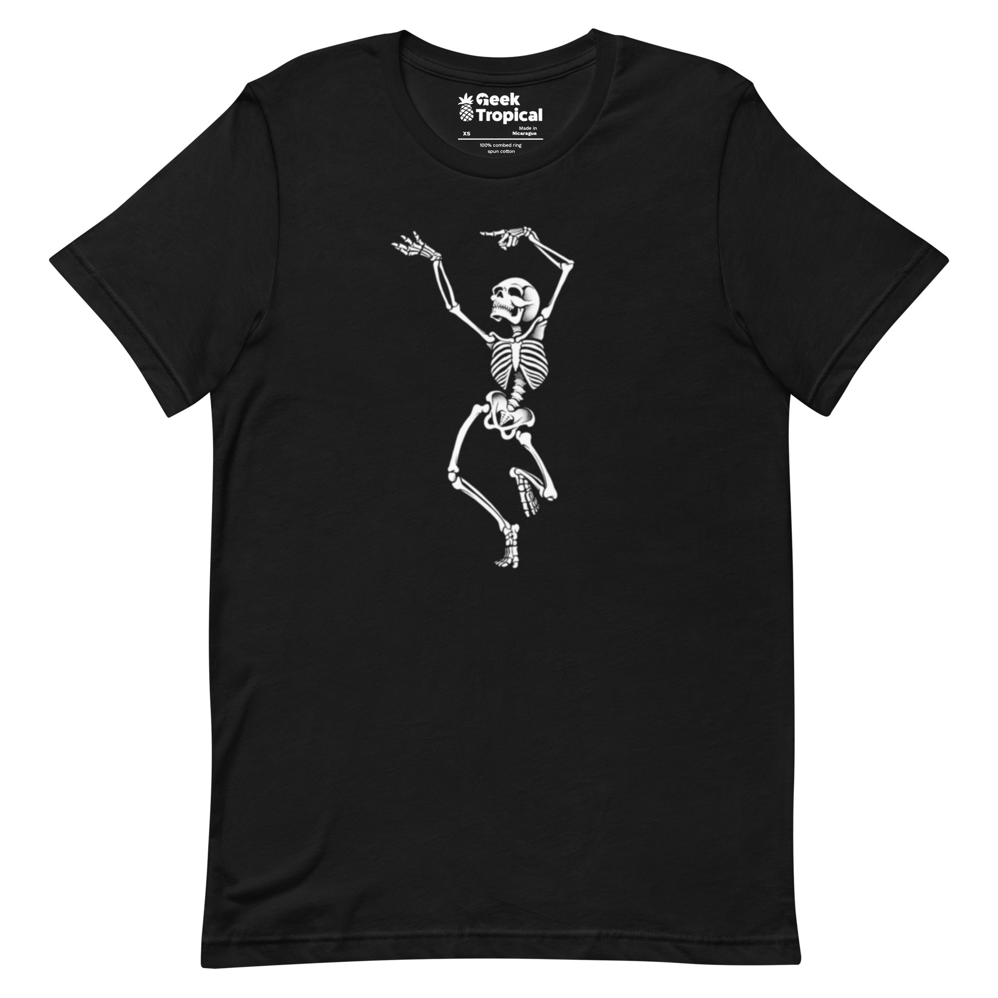 Dancing Skeleton T-Shirt Geek Nerd Design by Tobe Fonseca FLOW DESC WRITING Funny Prints