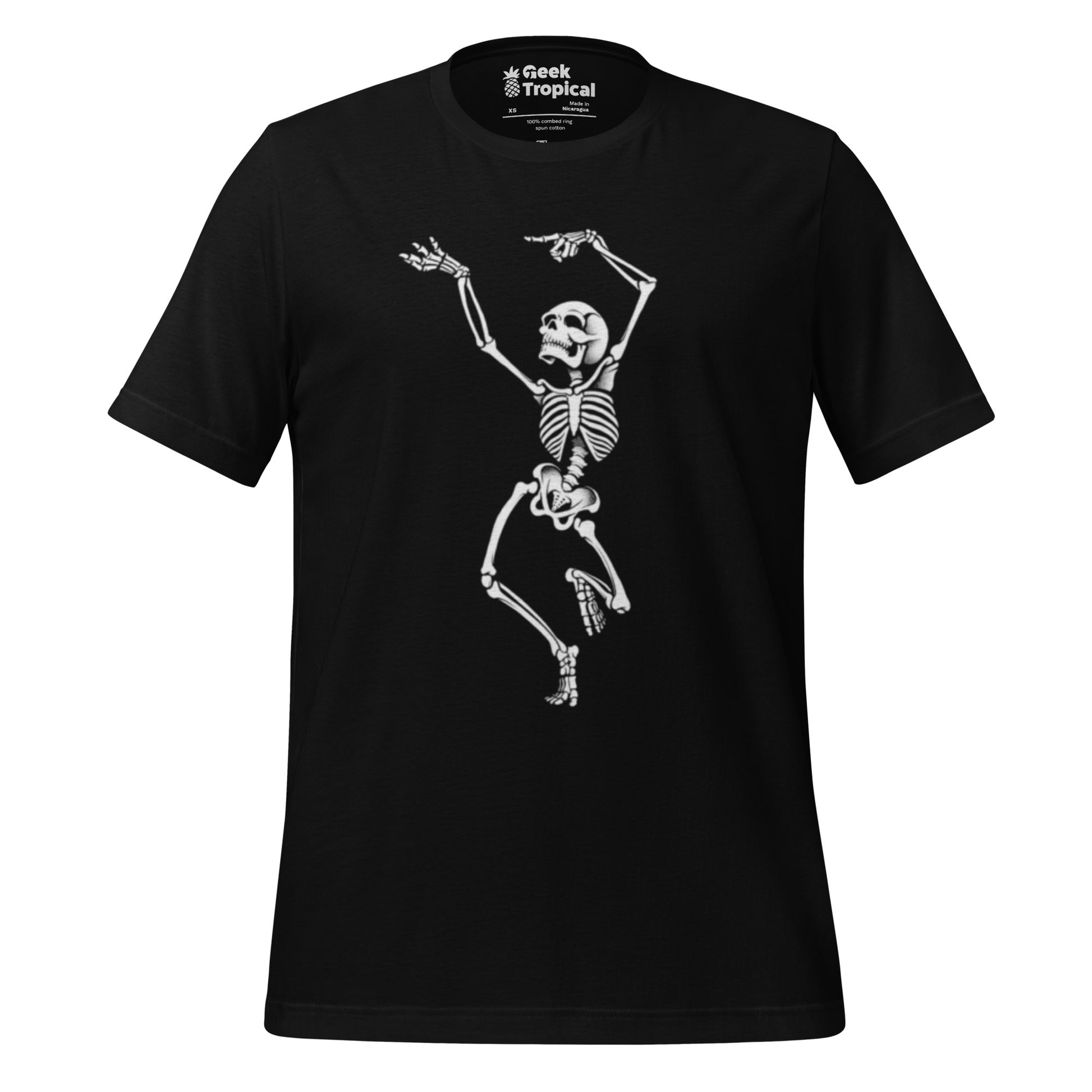 Dancing Skeleton T-Shirt Geek Nerd Design by Tobe Fonseca FLOW DESC WRITING Funny Prints