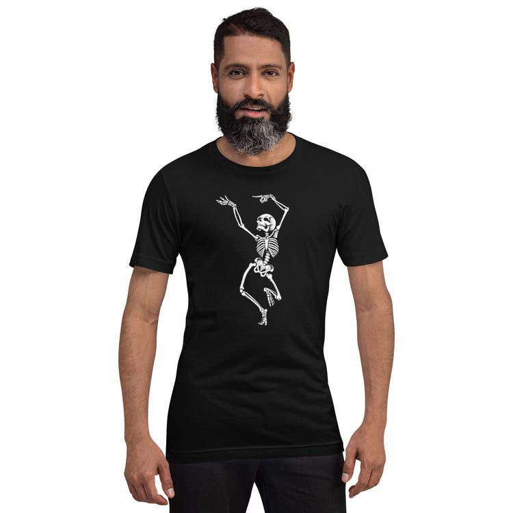 Dancing Skeleton T-Shirt Geek Nerd Design by Tobe Fonseca FLOW DESC WRITING Funny Prints