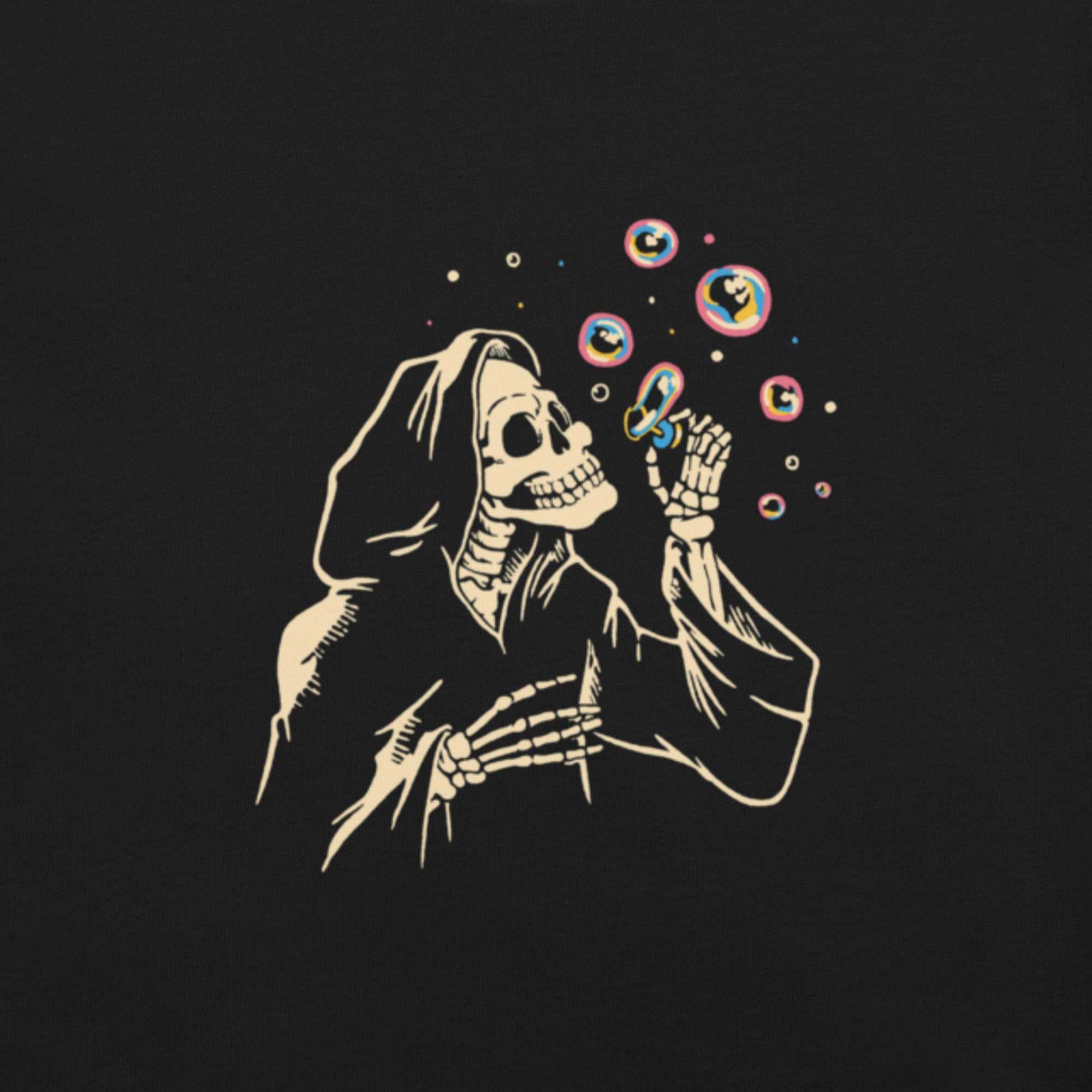 Death Blowing Bubbles T-Shirt Geek Nerd Design by Tobe Fonseca Fantasy Prints FLOW DESC WRITING