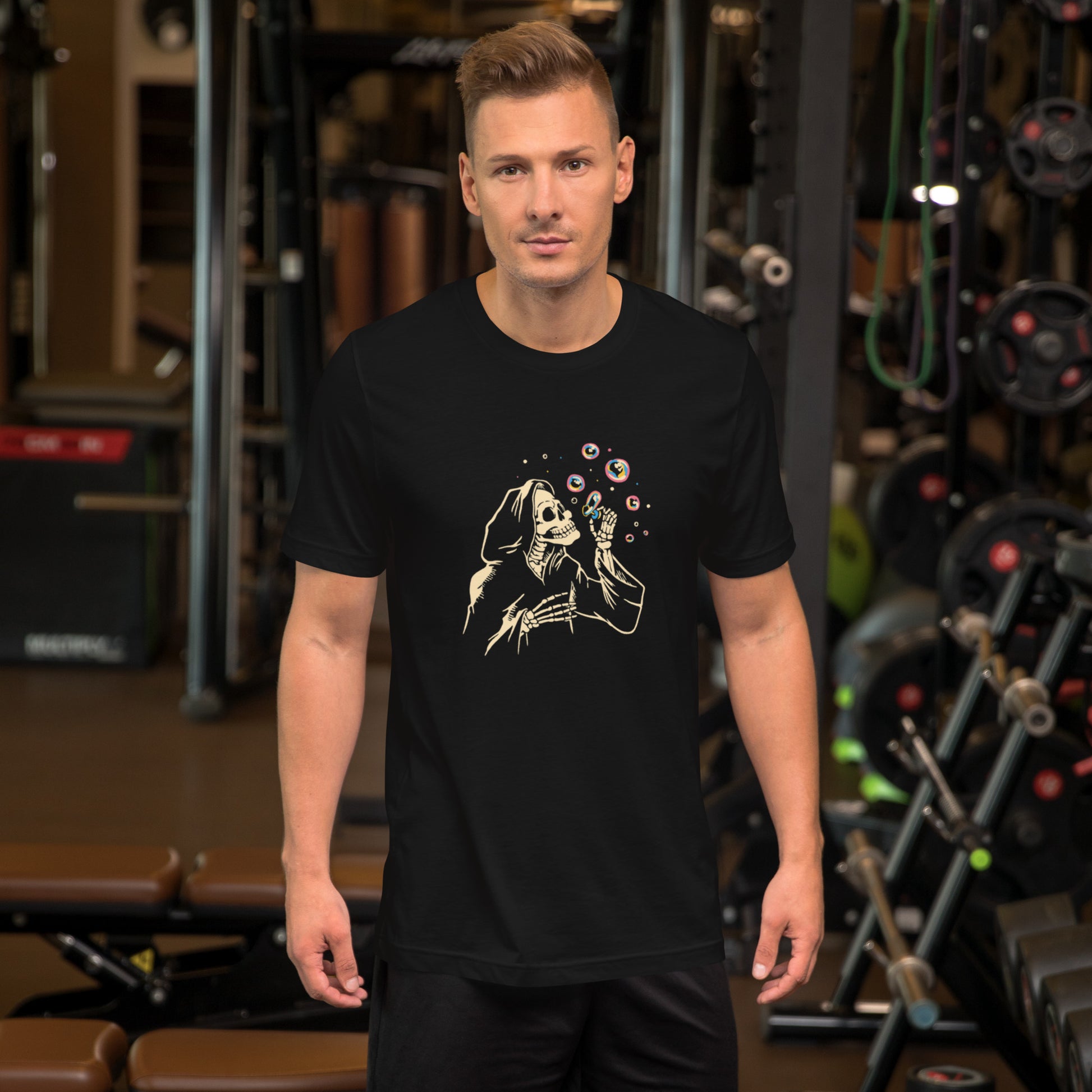 Death Blowing Bubbles T-Shirt Geek Nerd Design by Tobe Fonseca Fantasy Prints FLOW DESC WRITING