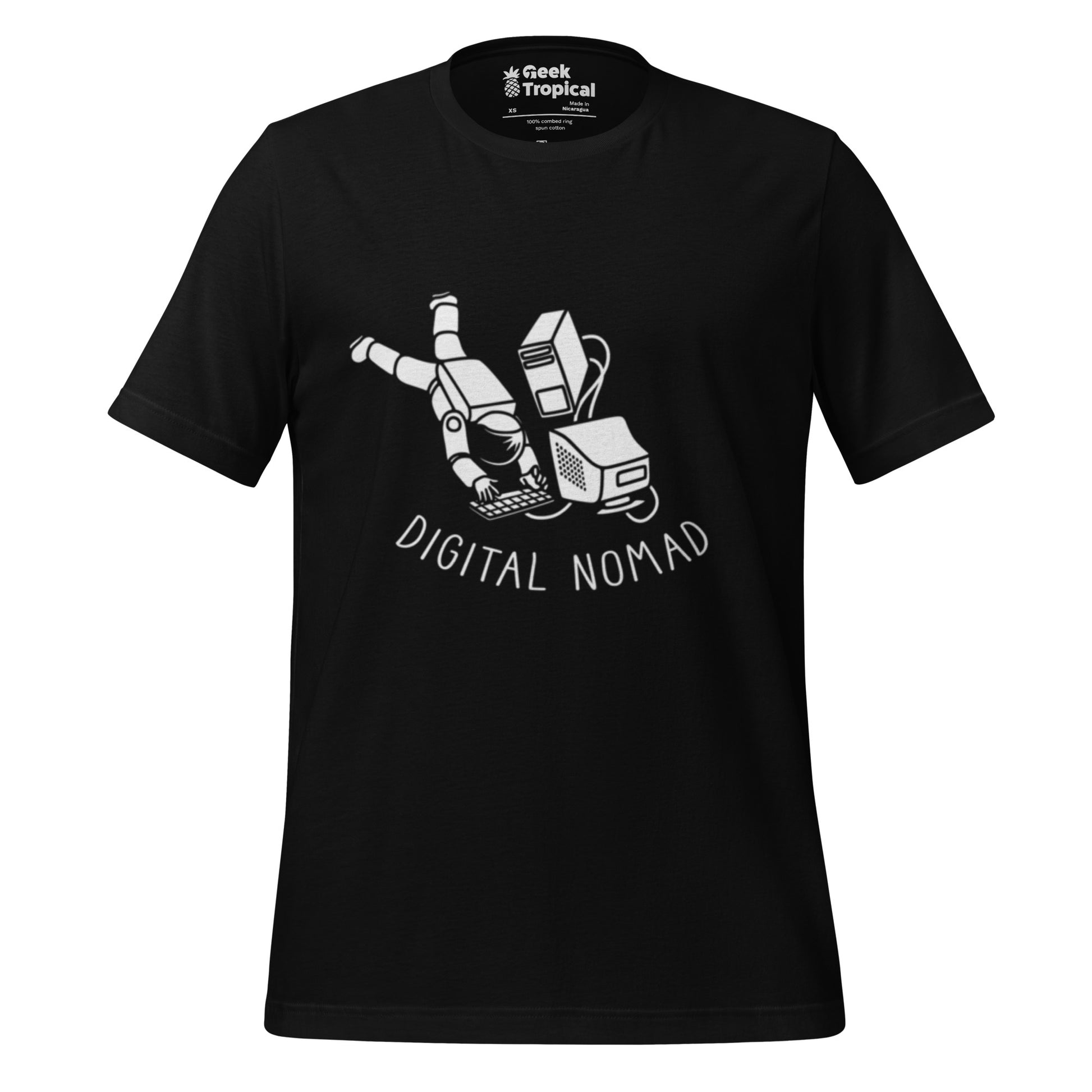 Digital Nomad Astronaut T-Shirt Geek Nerd computer print Design by Tobe Fonseca FLOW DESC WRITING
