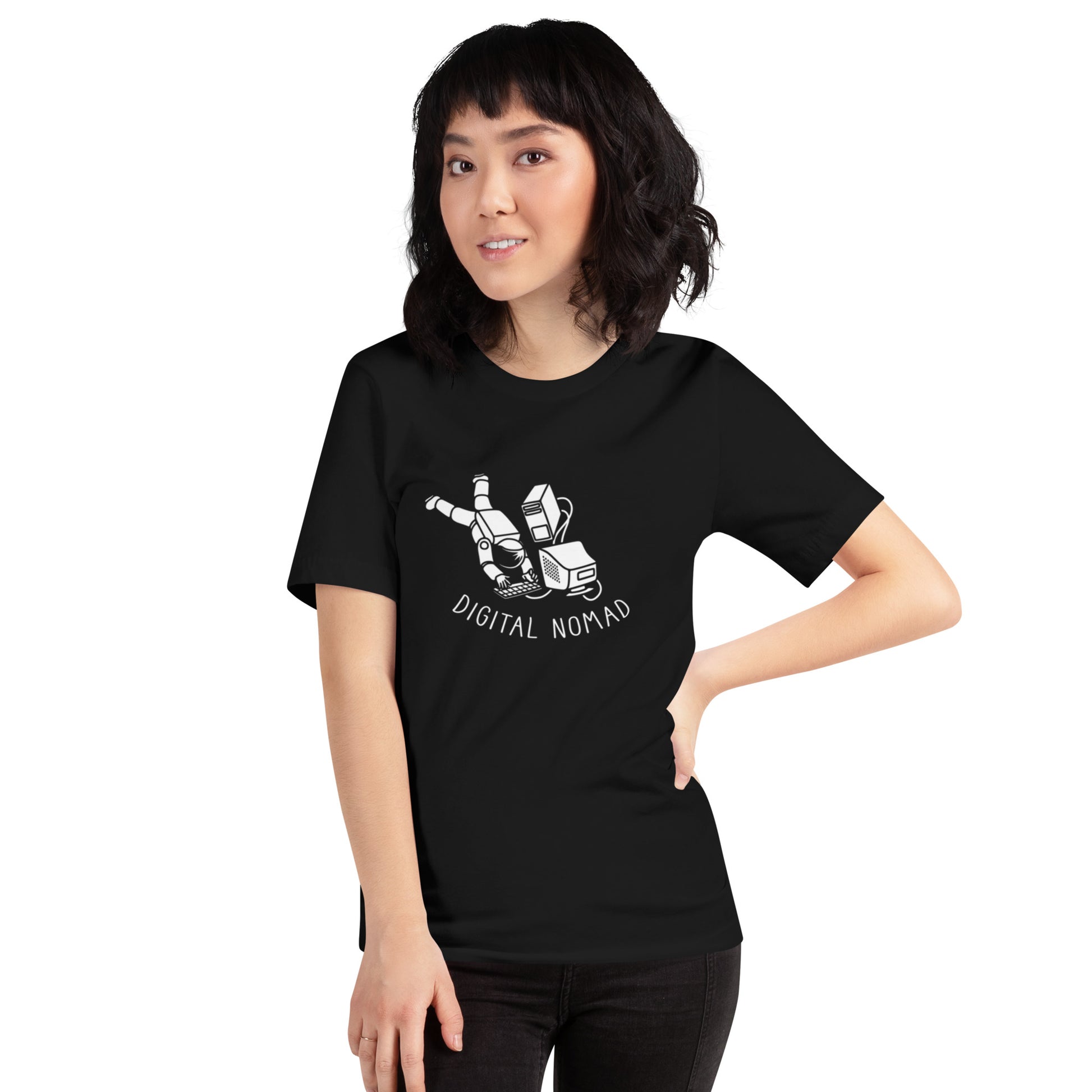 Digital Nomad Astronaut T-Shirt Geek Nerd computer print Design by Tobe Fonseca FLOW DESC WRITING