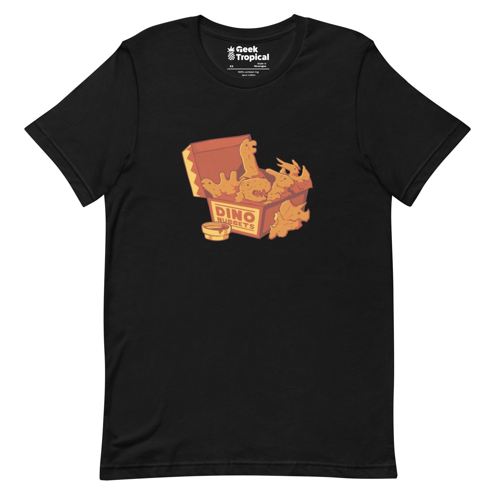 Dino Nuggets T-Shirt Geek Nerd Design by Tobe Fonseca dinosaur print FLOW DESC WRITING