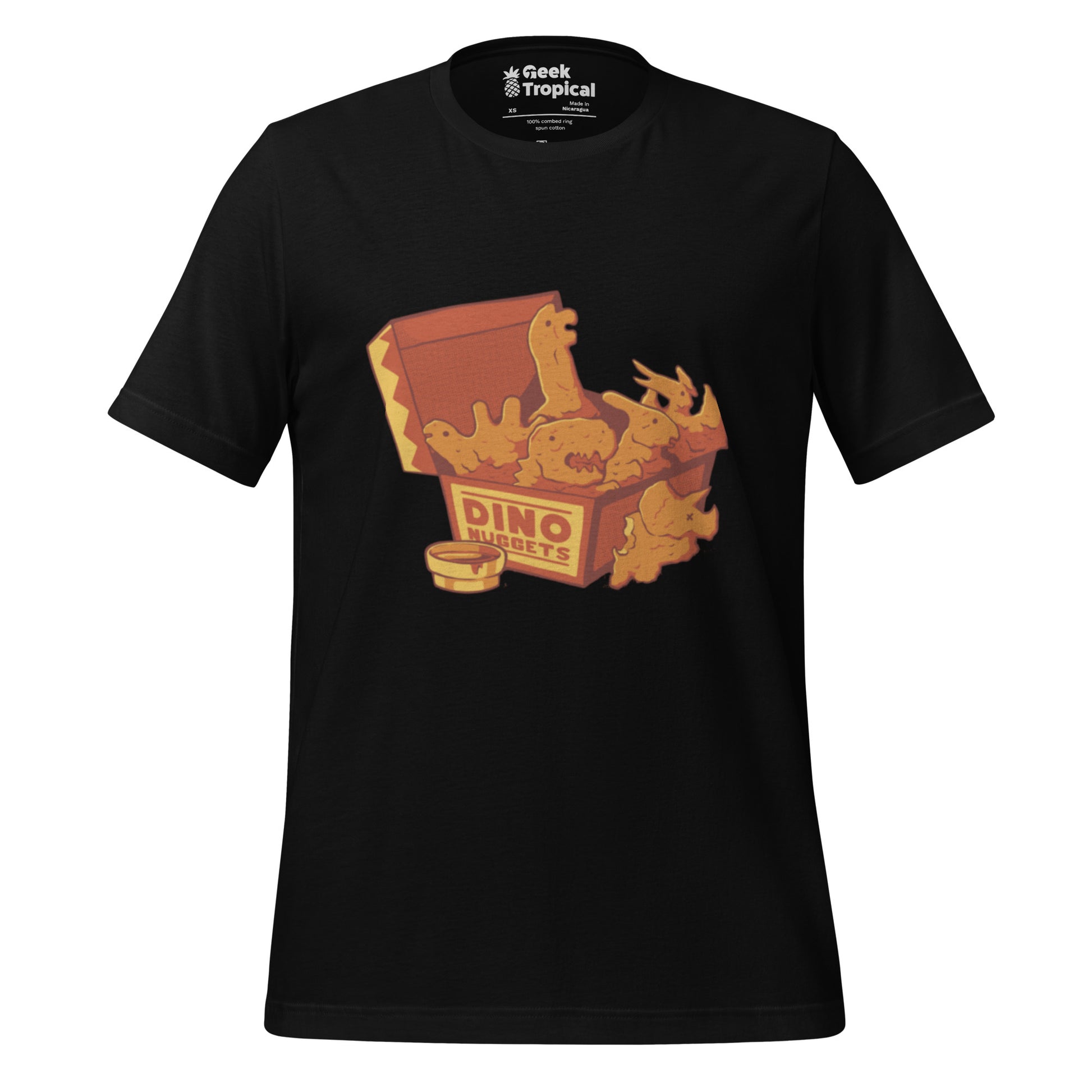 Dino Nuggets T-Shirt Geek Nerd Design by Tobe Fonseca dinosaur print FLOW DESC WRITING