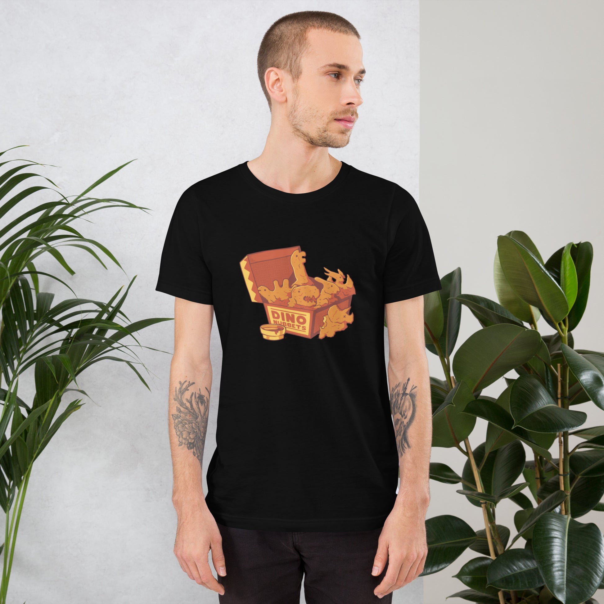 Dino Nuggets T-Shirt Geek Nerd Design by Tobe Fonseca dinosaur print FLOW DESC WRITING