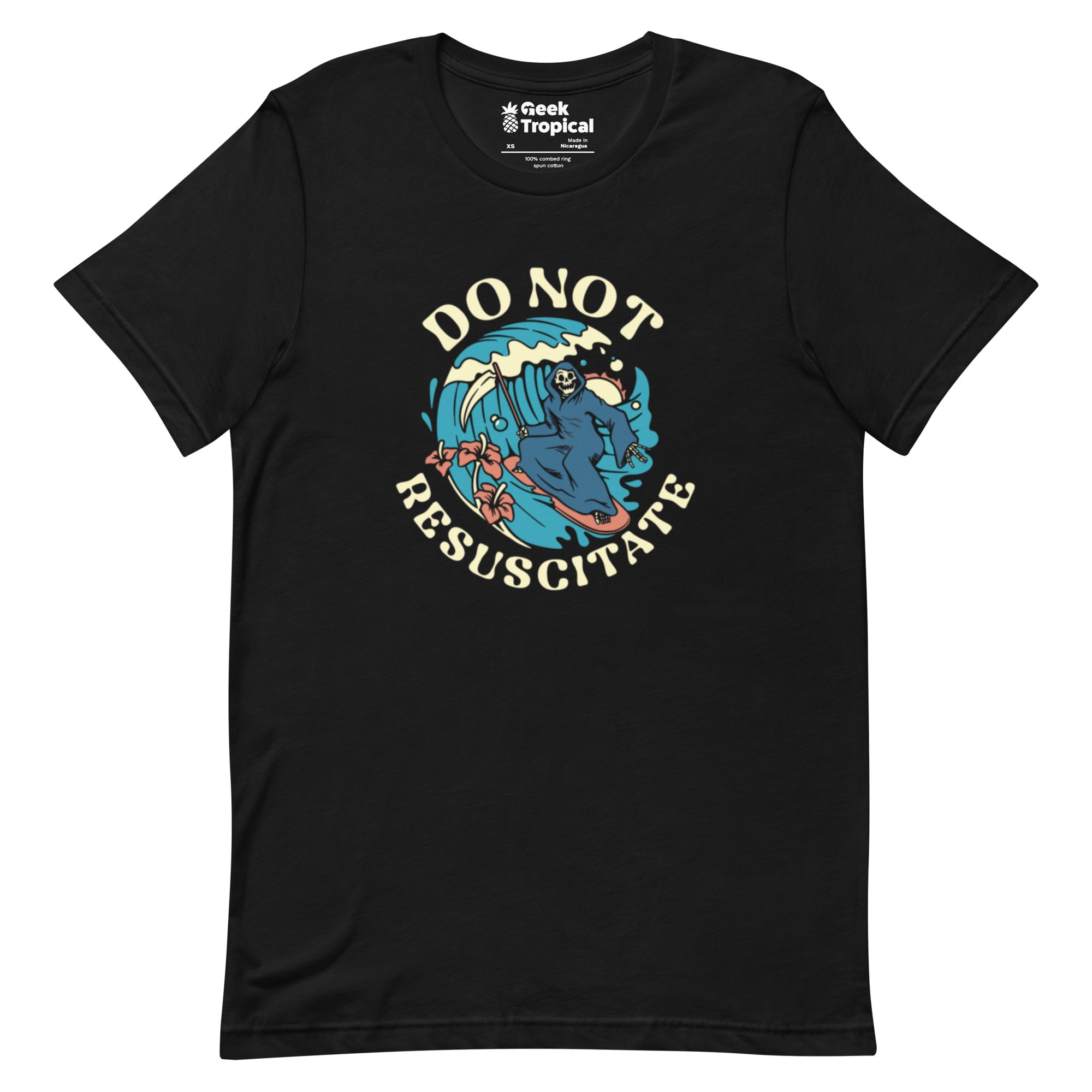 Do Not Resuscitate Reaper T-Shirt Geek Nerd Design by Tobe Fonseca Fantasy Prints FLOW DESC WRITING