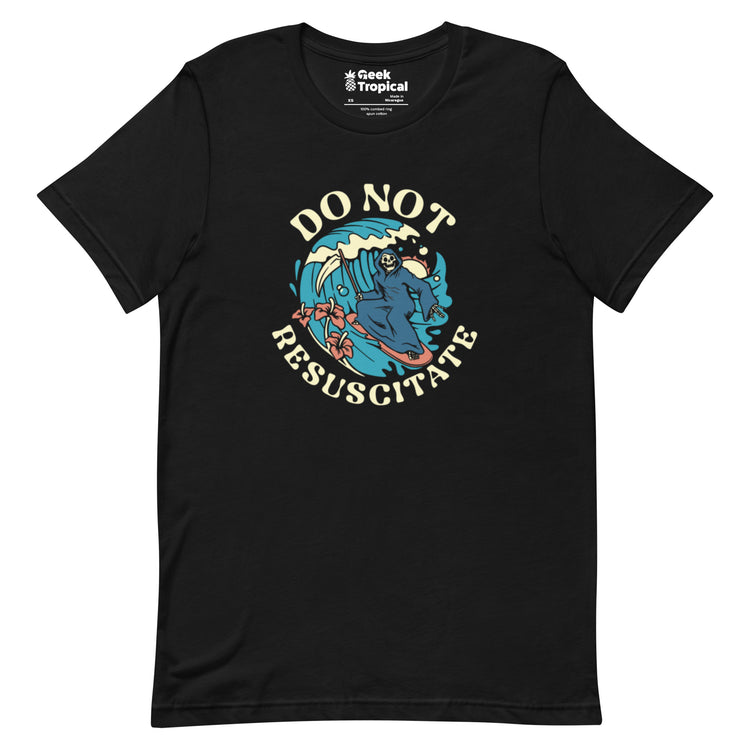 Do Not Resuscitate Reaper T-Shirt Geek Nerd Design by Tobe Fonseca Fantasy Prints FLOW DESC WRITING