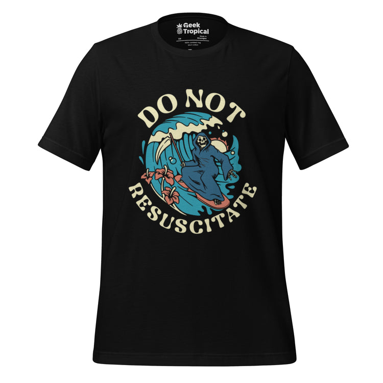 Do Not Resuscitate Reaper T-Shirt Geek Nerd Design by Tobe Fonseca Fantasy Prints FLOW DESC WRITING