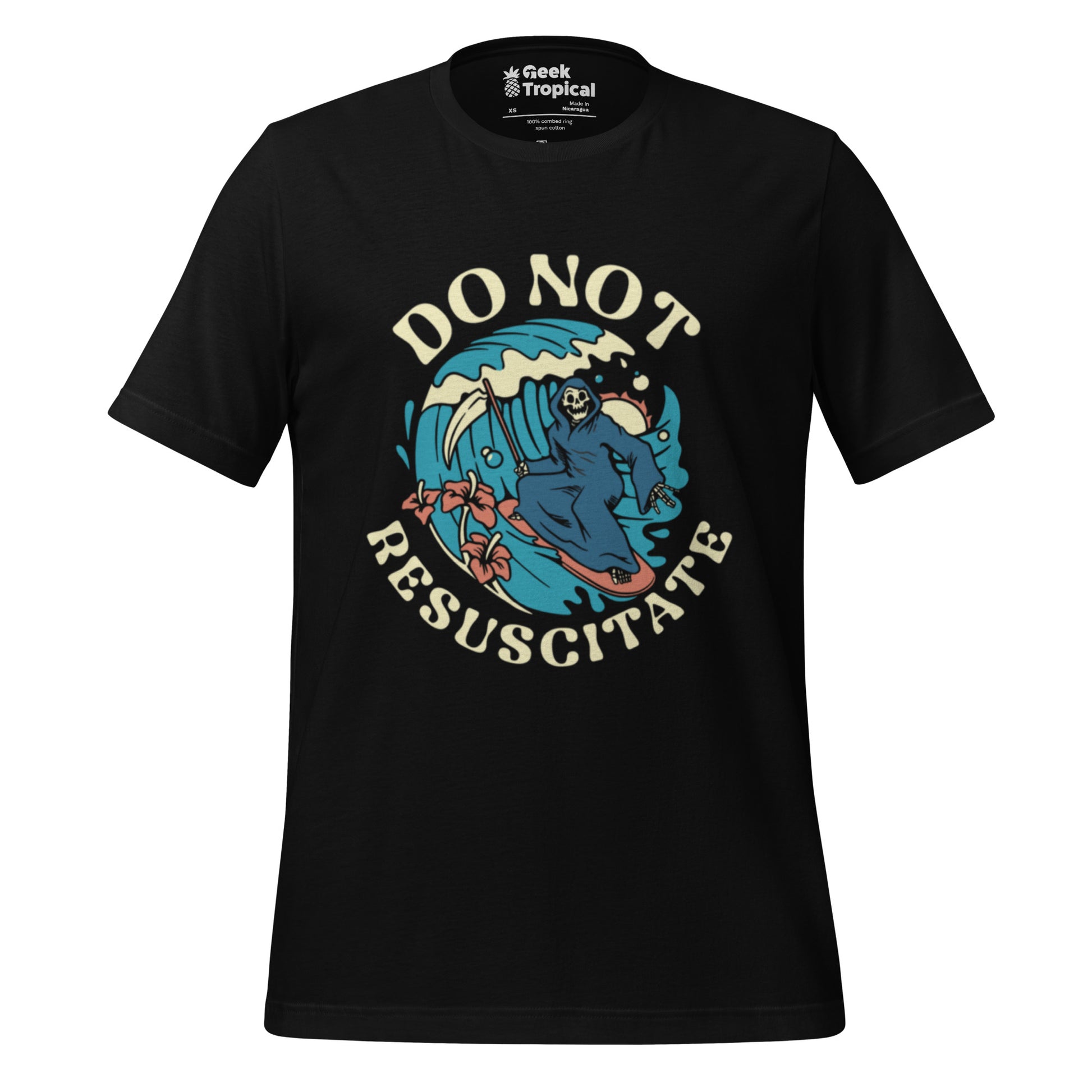 Do Not Resuscitate Reaper T-Shirt Geek Nerd Design by Tobe Fonseca Fantasy Prints FLOW DESC WRITING