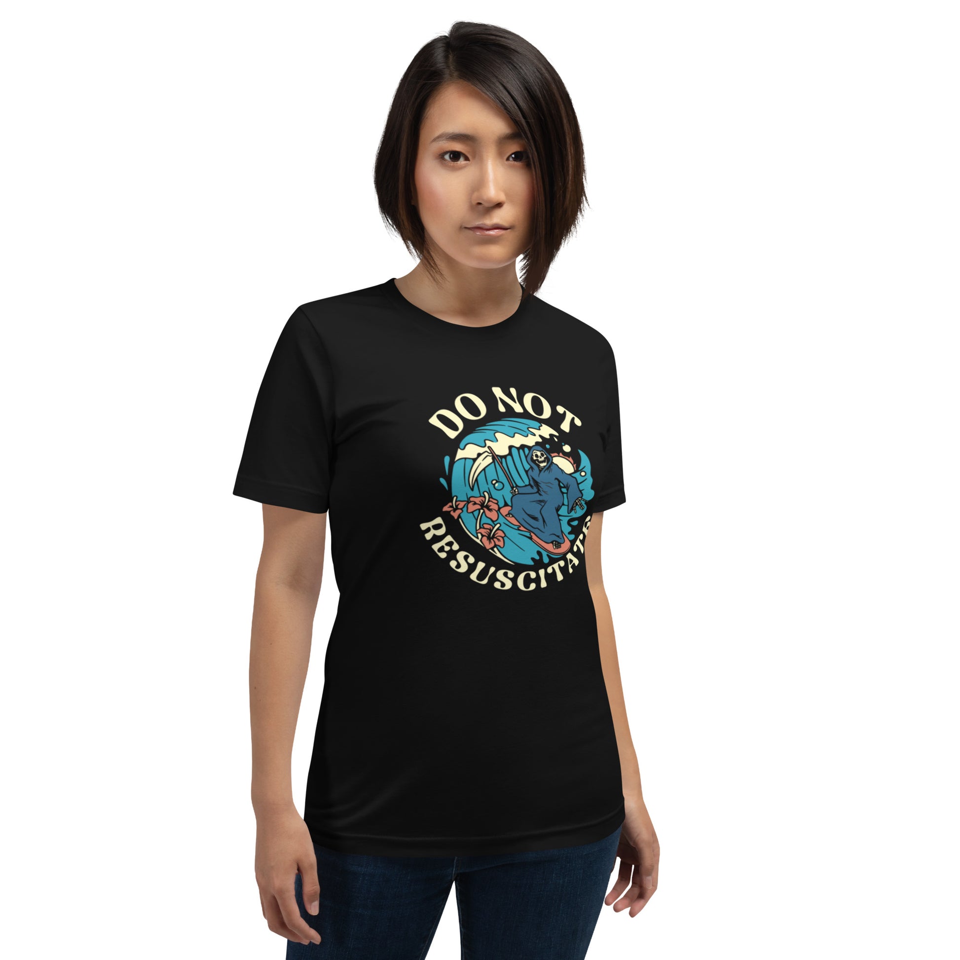 Do Not Resuscitate Reaper T-Shirt Geek Nerd Design by Tobe Fonseca Fantasy Prints FLOW DESC WRITING