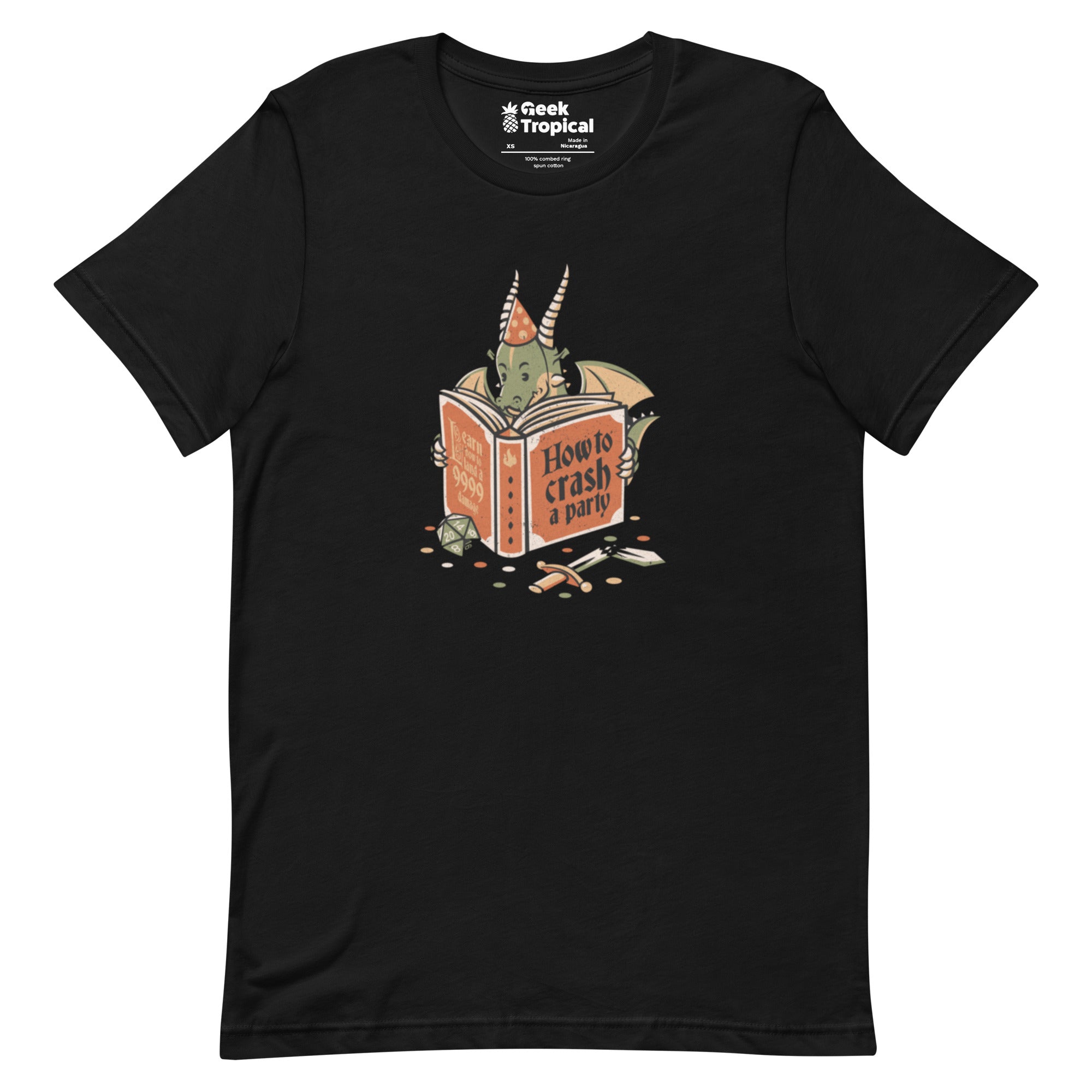 Dragon Party Crashing T-Shirt Geek Nerd Design by Tobe Fonseca dnd & rpg print Fantasy Prints