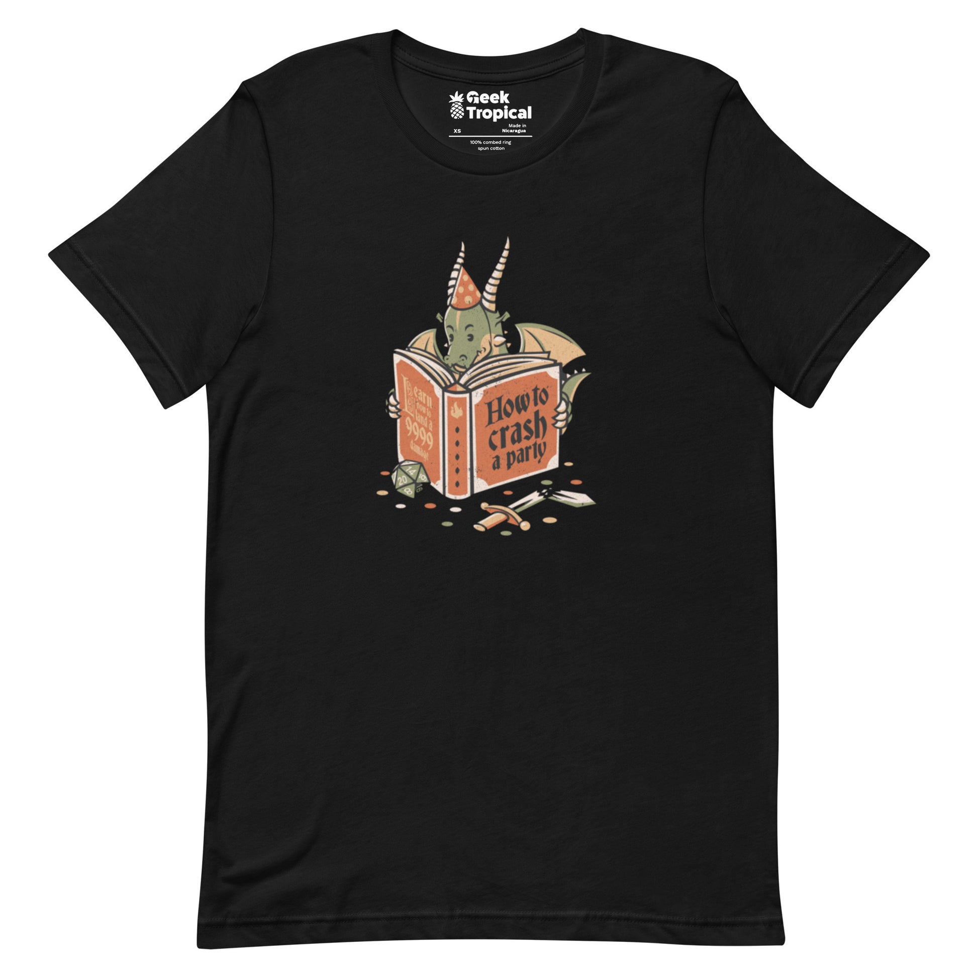 Dragon Party Crashing T-Shirt Geek Nerd Design by Tobe Fonseca dnd & rpg print Fantasy Prints