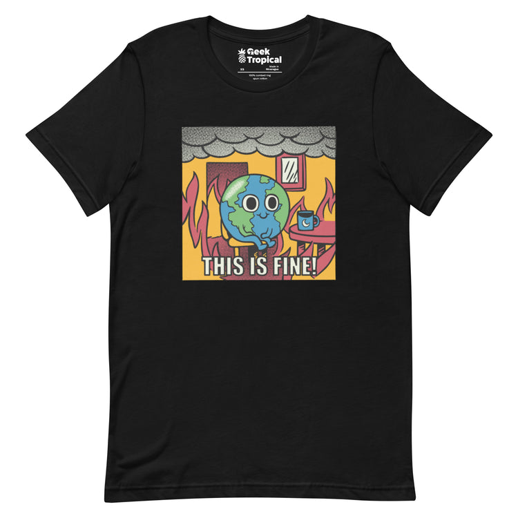 Earth Fire T-Shirt Geek Nerd Design by Tobe Fonseca Fantasy Prints FLOW DESC WRITING