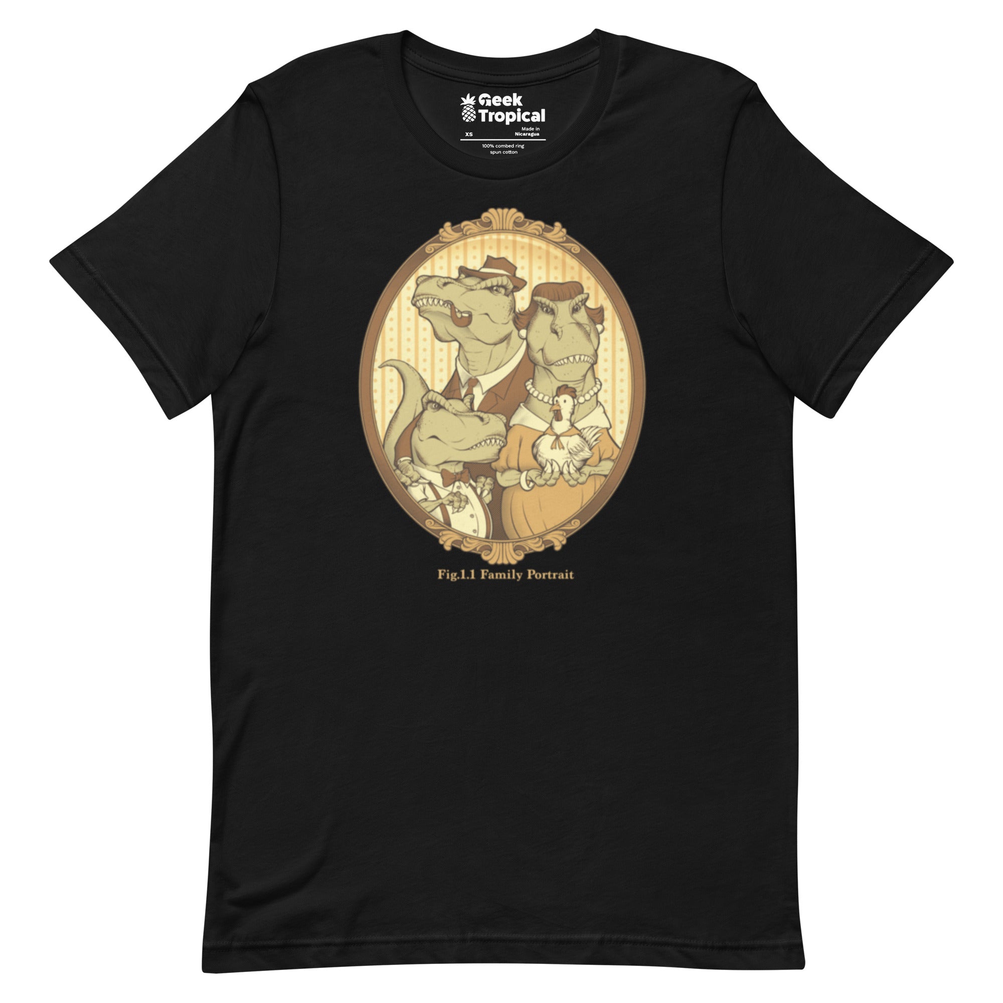 T - rex Family Portrait T-Shirt Geek Nerd