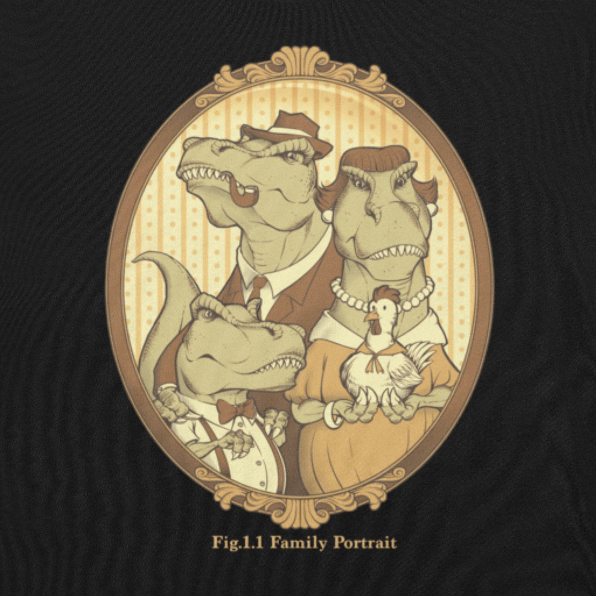 T - rex Family Portrait T-Shirt Geek Nerd