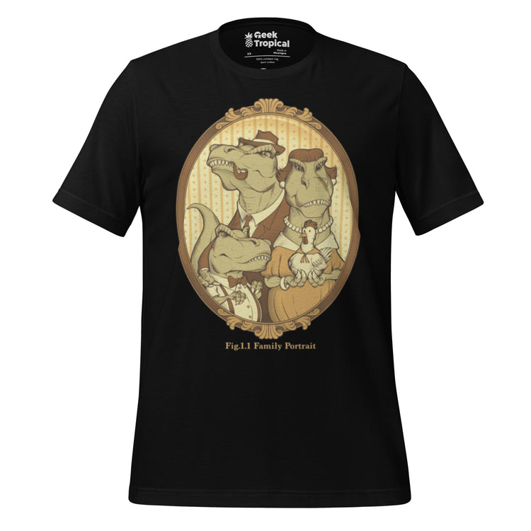 T - rex Family Portrait T-Shirt Geek Nerd