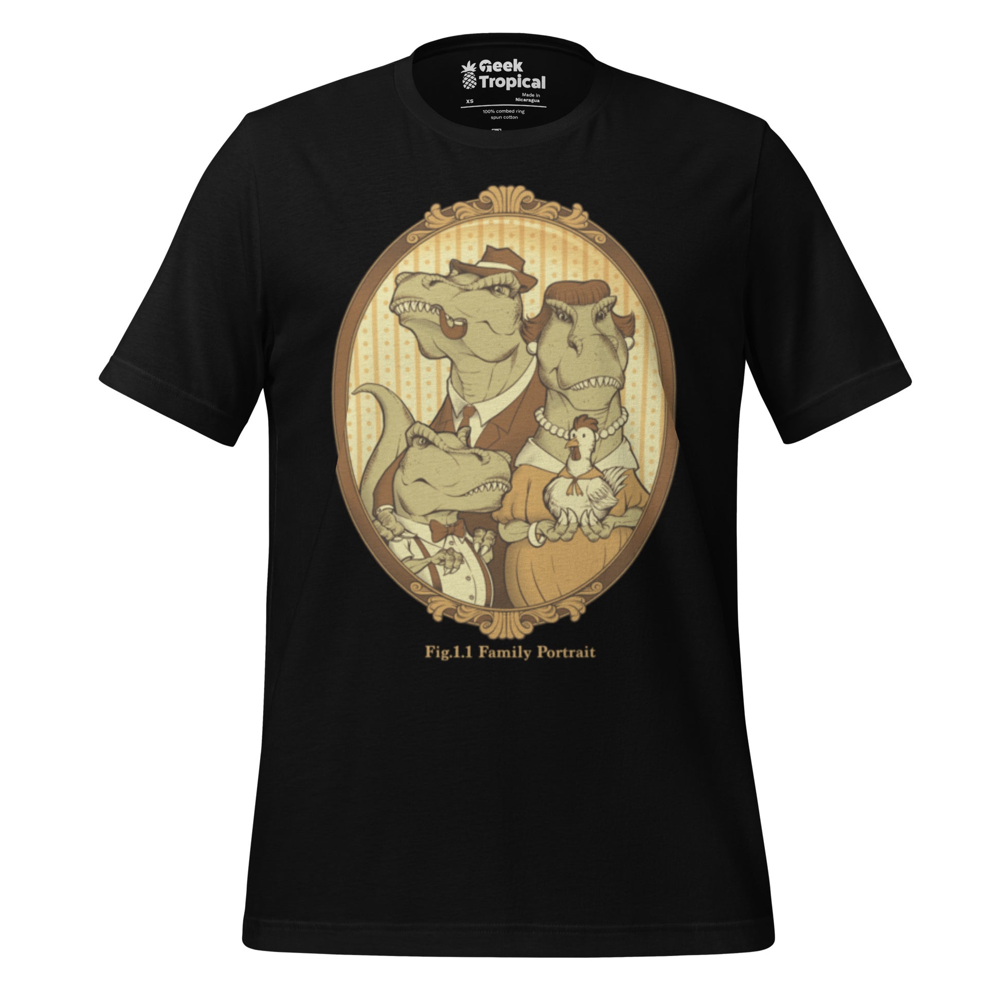 T - rex Family Portrait T-Shirt Geek Nerd