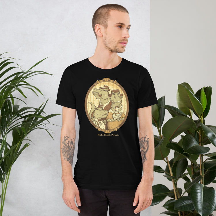 T - rex Family Portrait T-Shirt Geek Nerd