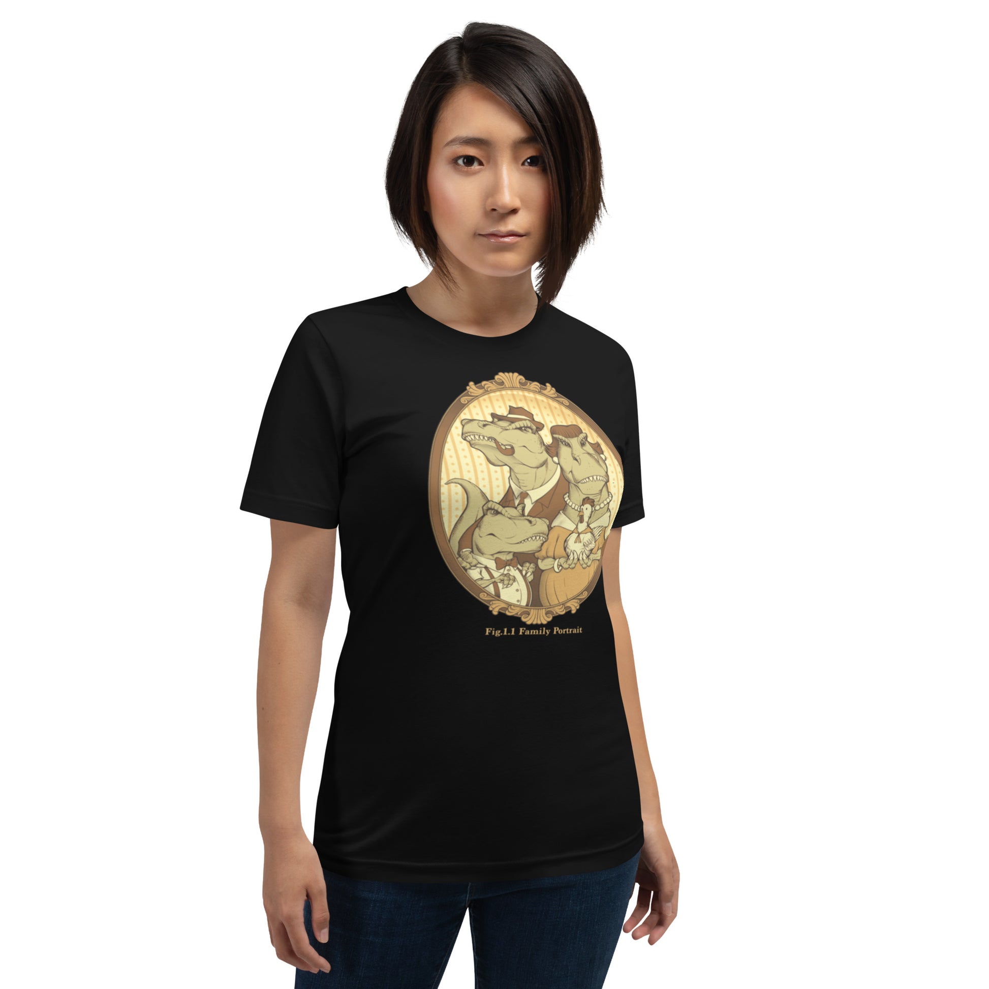 T - rex Family Portrait T-Shirt Geek Nerd