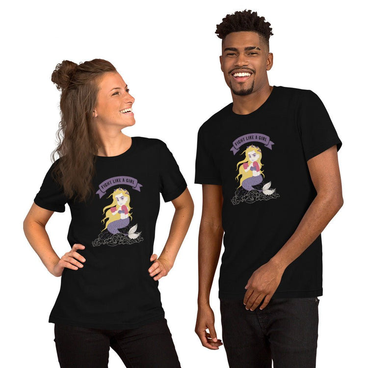 Fight Like A Girl T-Shirt Geek Nerd