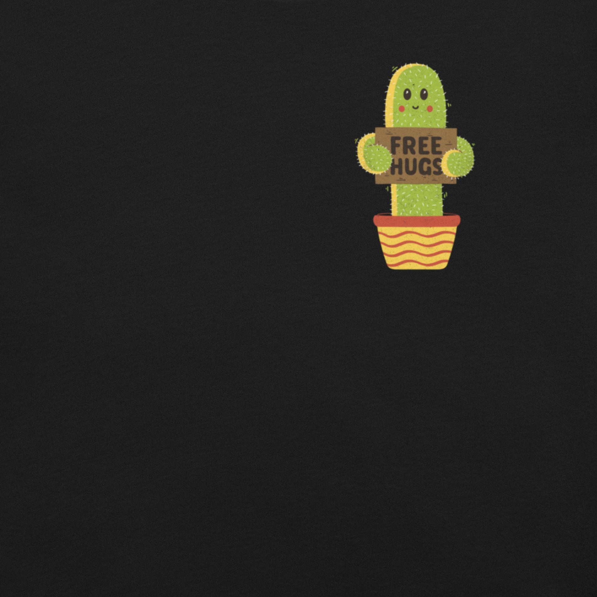 Free Hugs Cactus T-Shirt Geek Nerd All Adult Button Up Shirts Botany Print Design by Tobe Fonseca