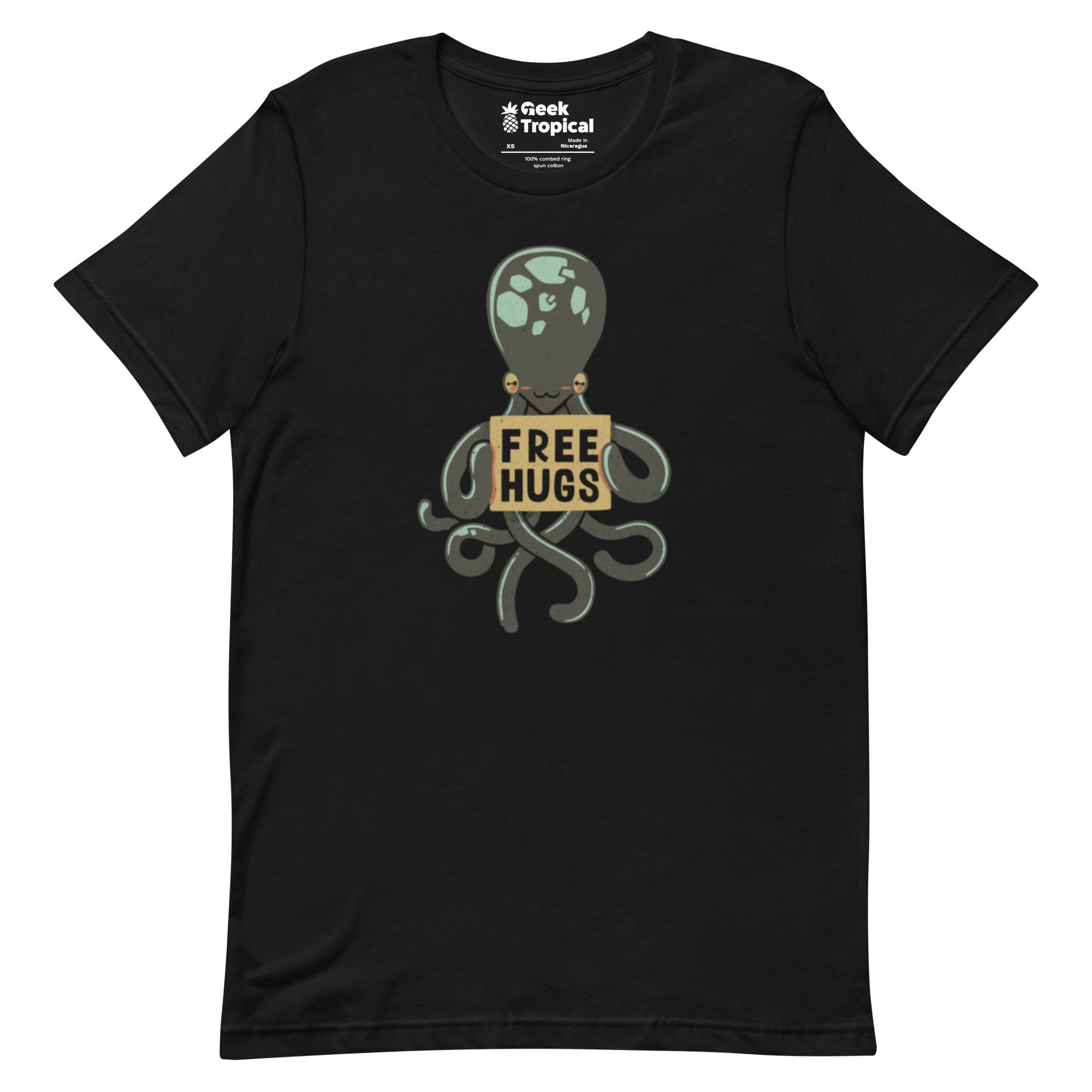 Free Hugs Octopus T-Shirt Geek Nerd