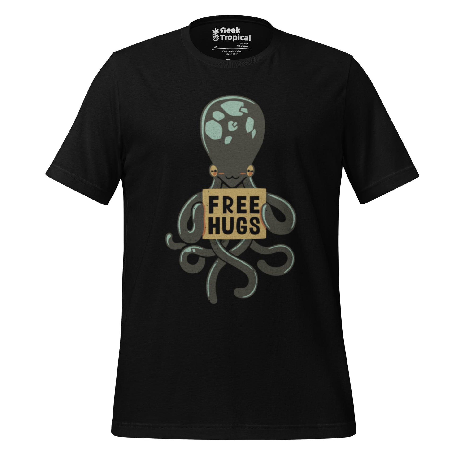 Free Hugs Octopus T-Shirt Geek Nerd