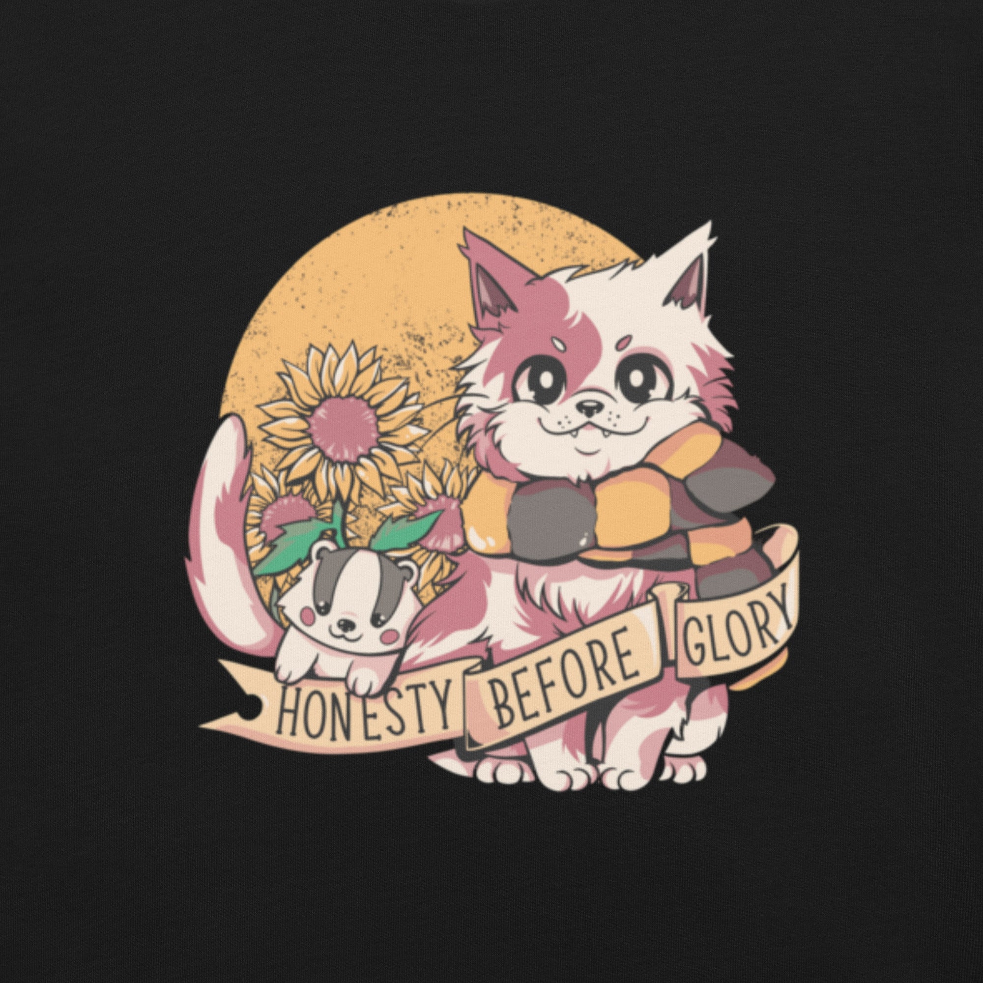 Honesty Before Glory Cat T-Shirt Geek Nerd