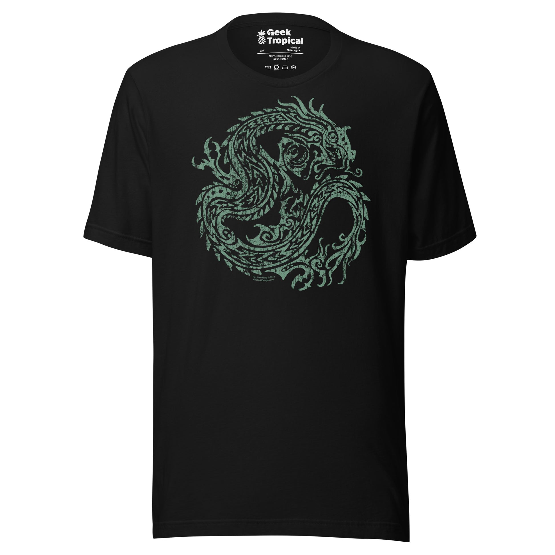 Ancient Dragon T-Shirt Geek Nerd Advertise to Meta Fantasy Prints FLOW DESC WRITING