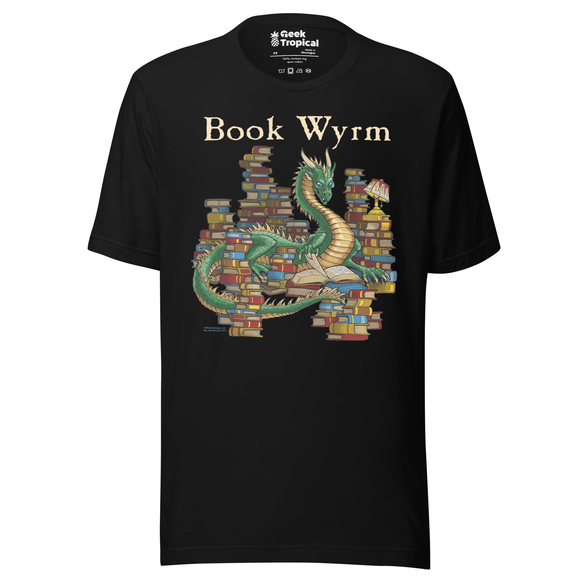 Book Wyrm T-Shirt Geek Nerd Advertise to Meta Book Prints Fantasy Prints