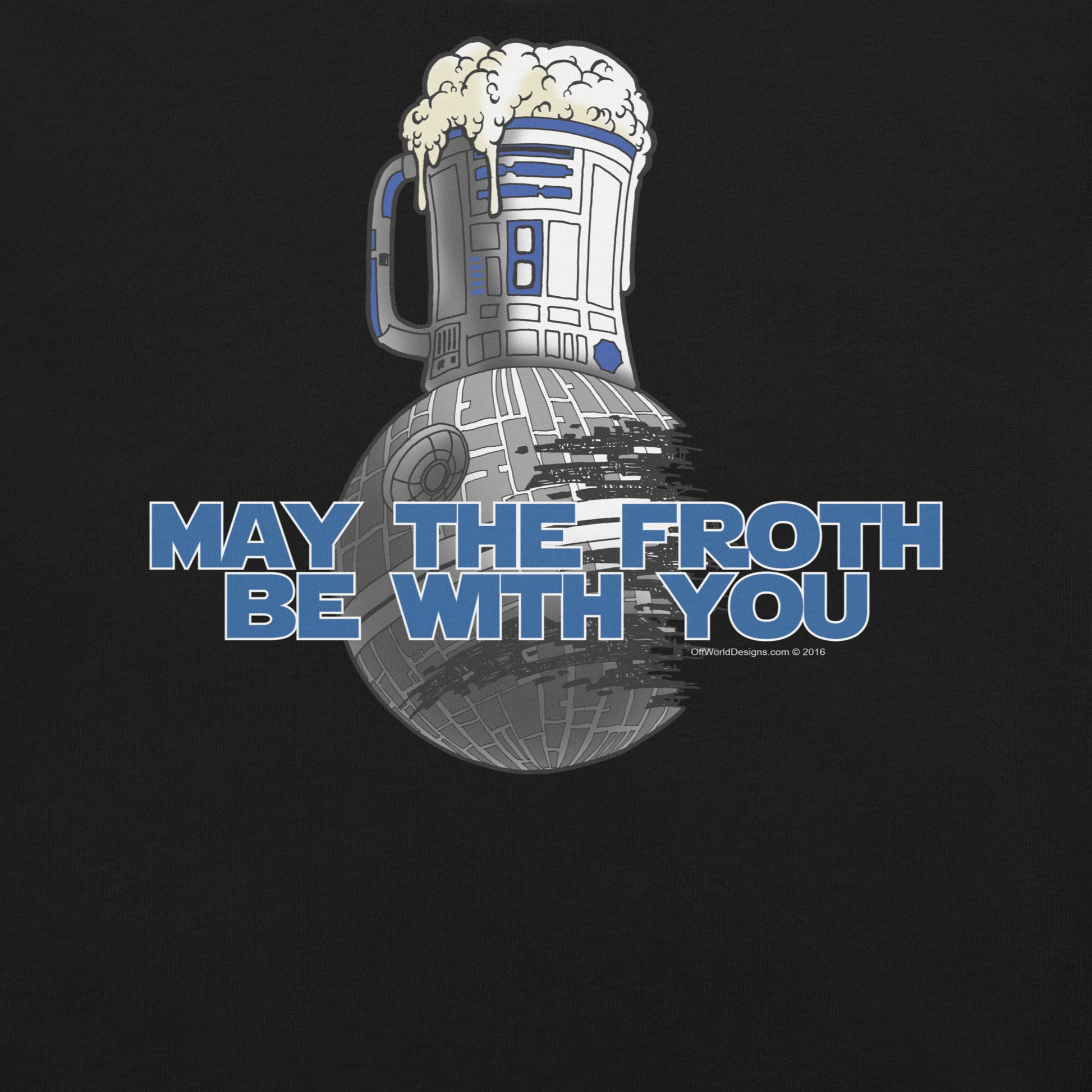 Froth be with you t-shirt Geek Nerd Advertise to Meta FLOW DESC WRITING Funny Prints