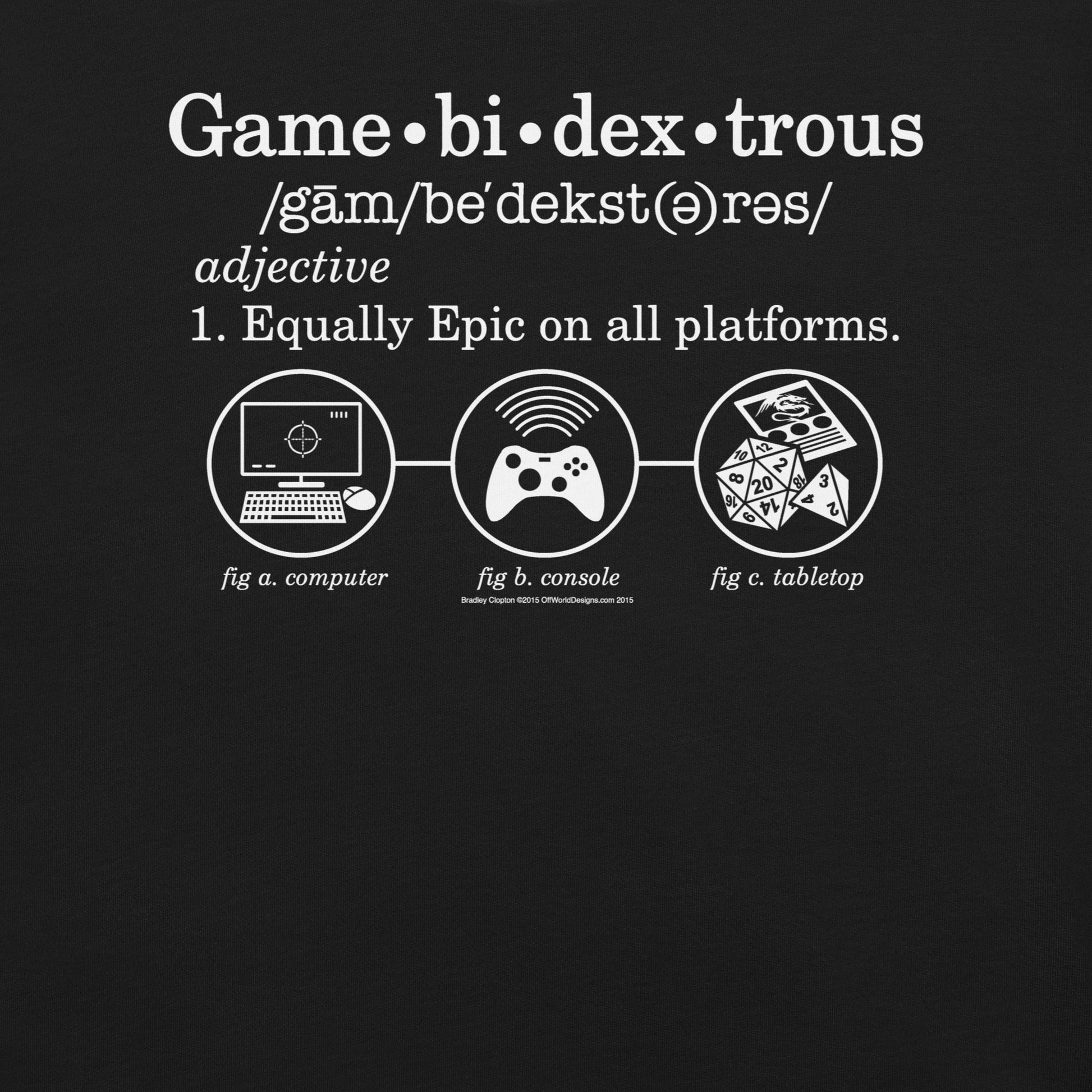 Gamebidextrous t-shirt Geek Nerd Advertise to Meta FLOW DESC WRITING Funny Prints